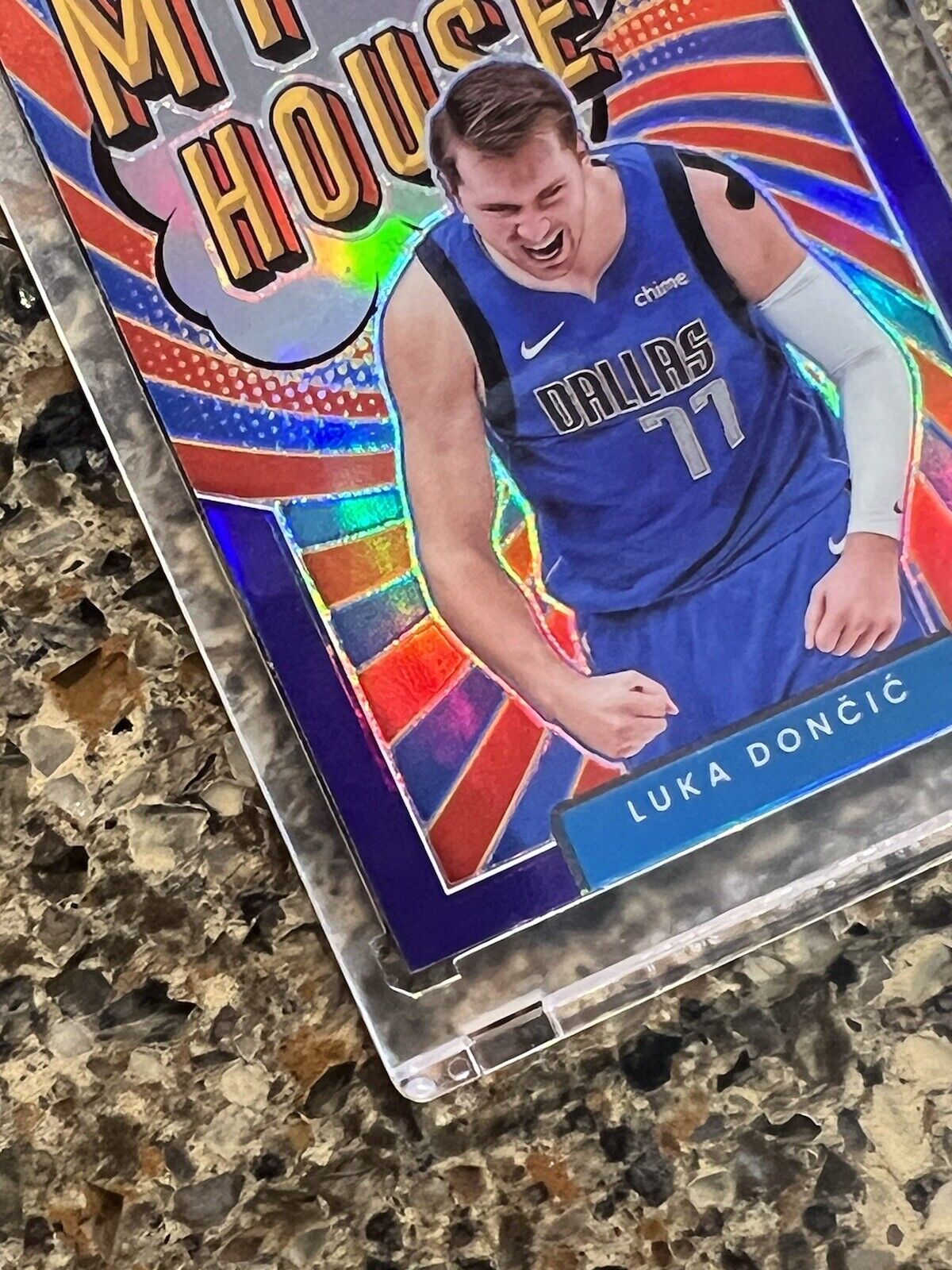 Luka Doncic 2021-22 Panini Donruss Optic MY HOUSE Purple Prizm Holo Gem Mint