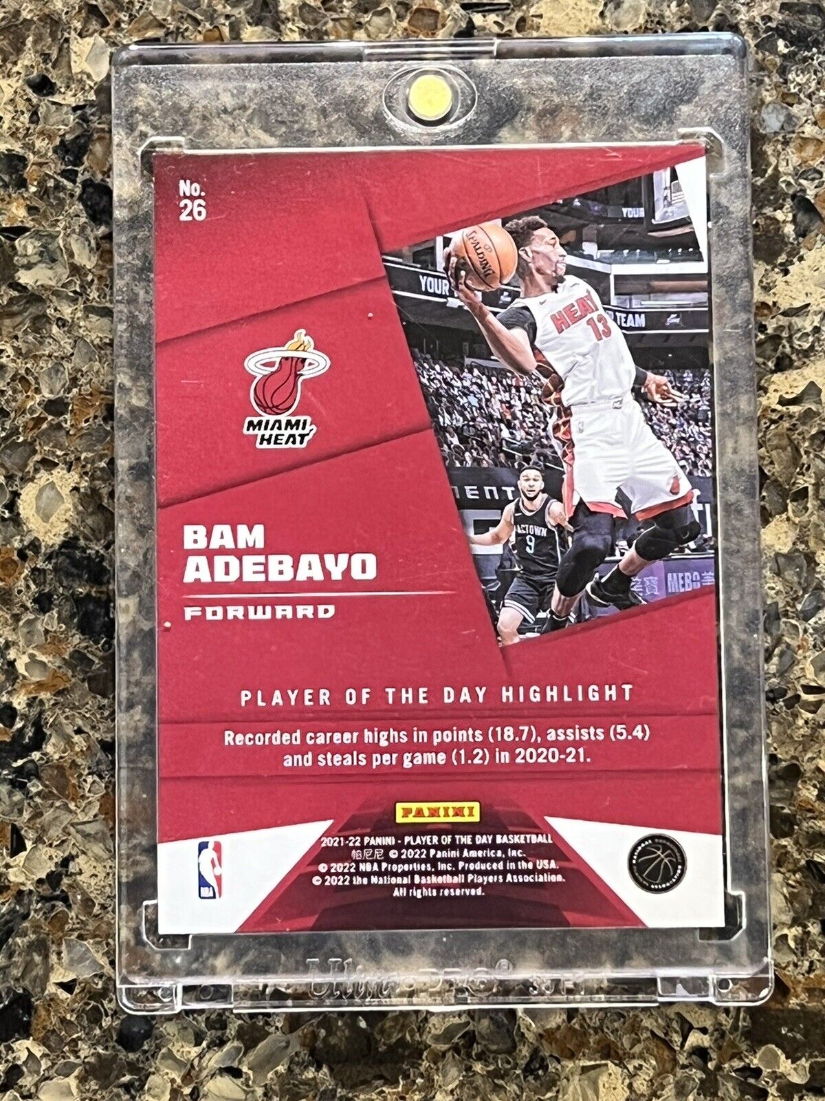 Bam Adebayo - 2021-22 Panini Player of the Day KABOOM #35/99 - Rare Gem Mint SSP