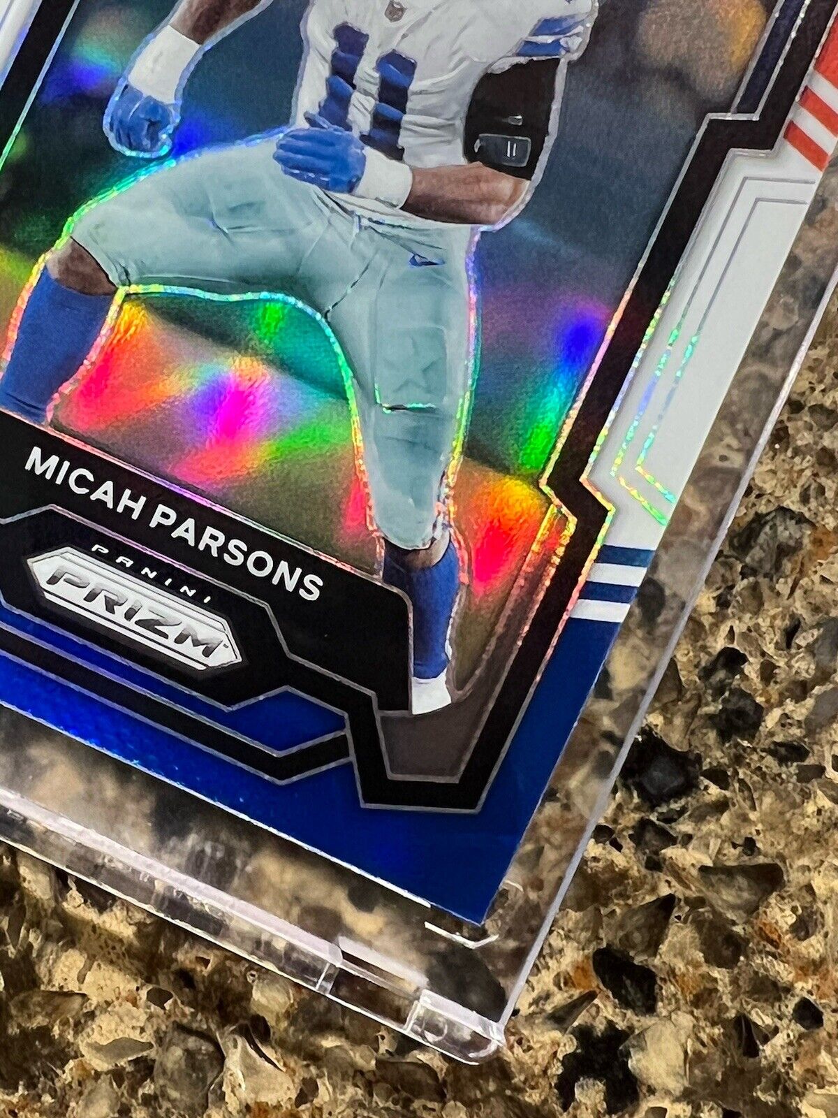 Micah Parsons 2023 Panini Prizm Football Red White & Blue Prizm Holo Gem Mint