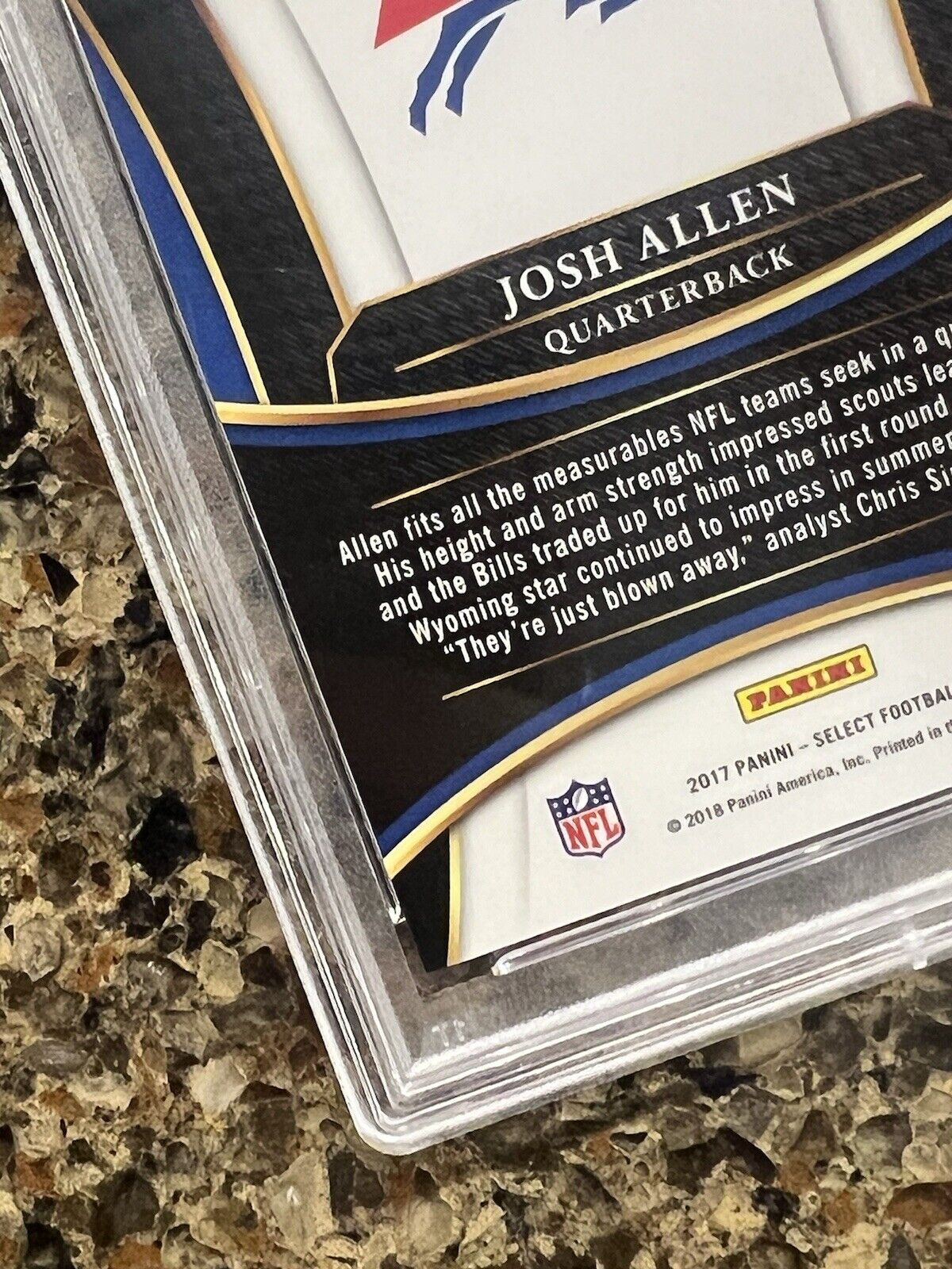 Josh Allen 2017 Panini Select '18 NFL Draft XRC Prizm Redemption MINT PSA 9 RARE