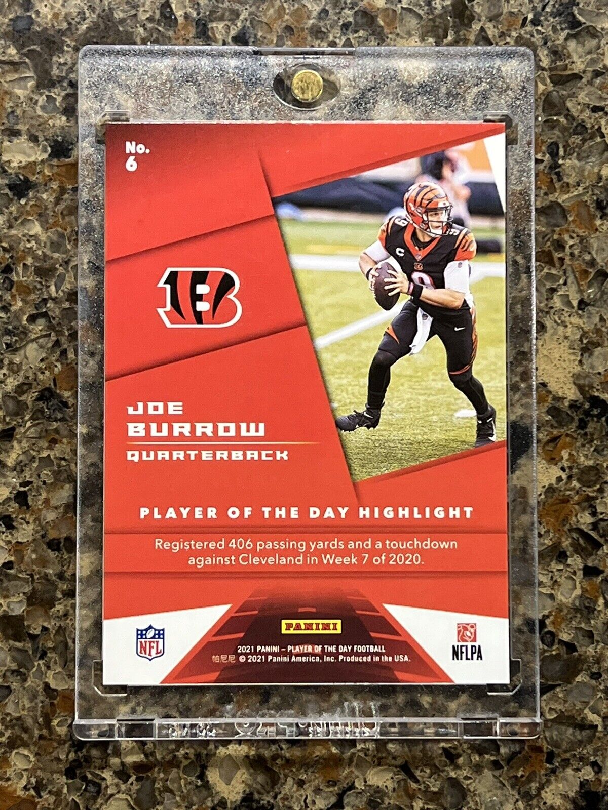 Joe Burrow 2021 Panini Player of the Day KABOOM #72/99 Super Rare SSP Bengals