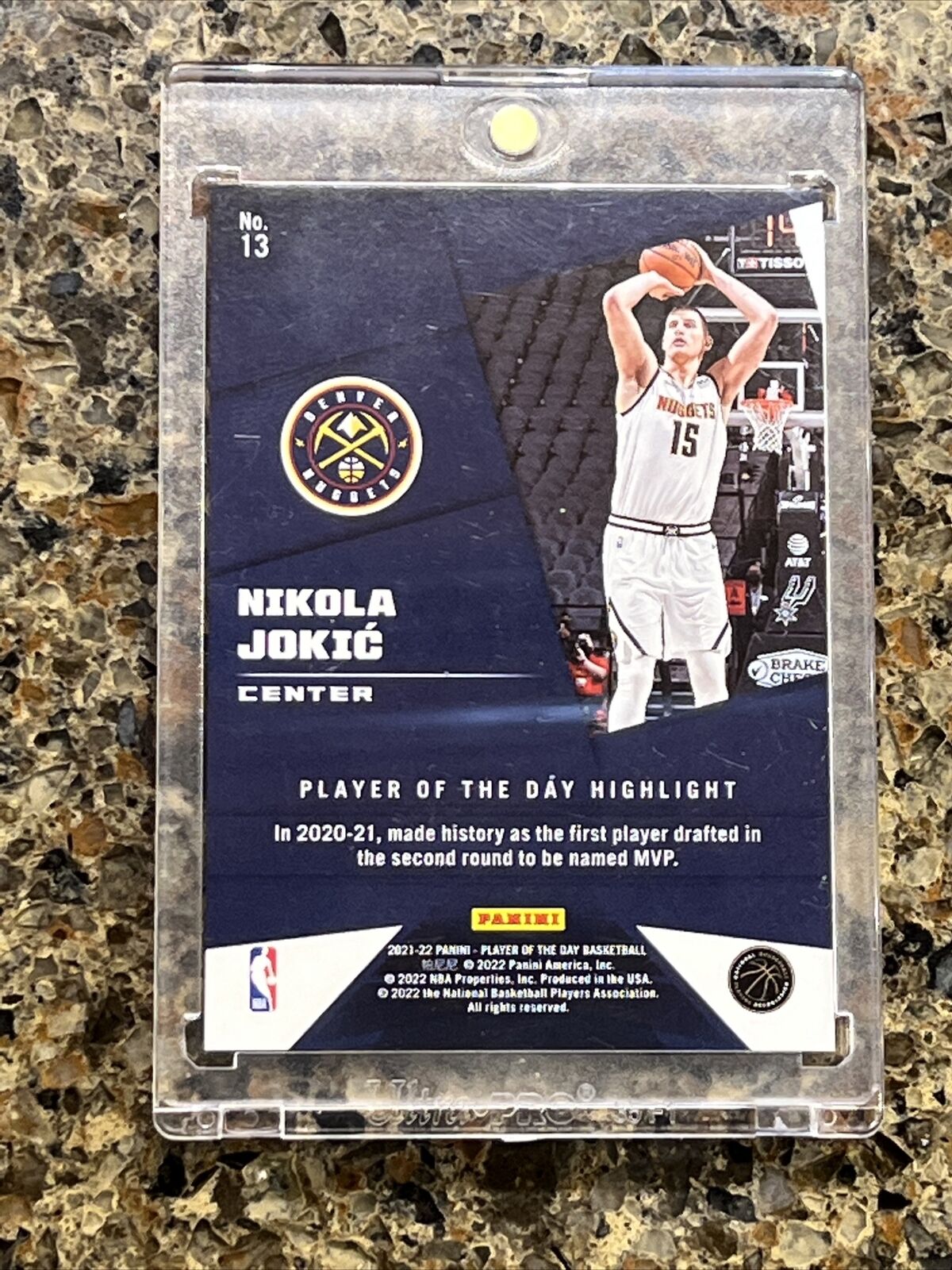 Nikola Jokic 2021-22 Panini Player of the Day KABOOM #36/99 Super Rare SSP