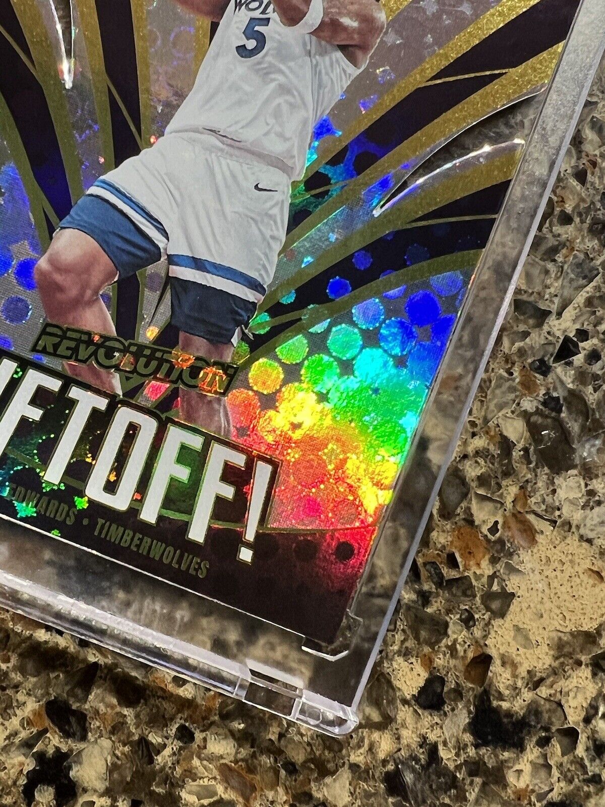 Anthony Edwards 2023-24 Panini Revolution LIFTOFF! Die-Cut Refractor Gem Mint