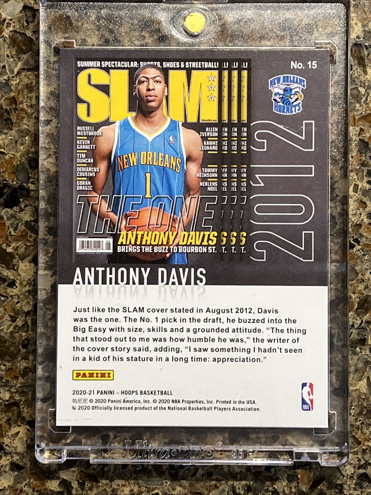 Anthony Davis 2020-21 Panini NBA Hoops SLAM PURPLE EXPLOSION KABOOM Gem Mint SSP