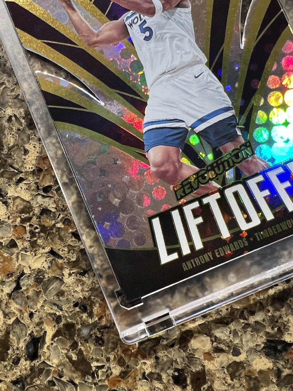 Anthony Edwards 2023-24 Panini Revolution LIFTOFF! Die-Cut Refractor Gem Mint