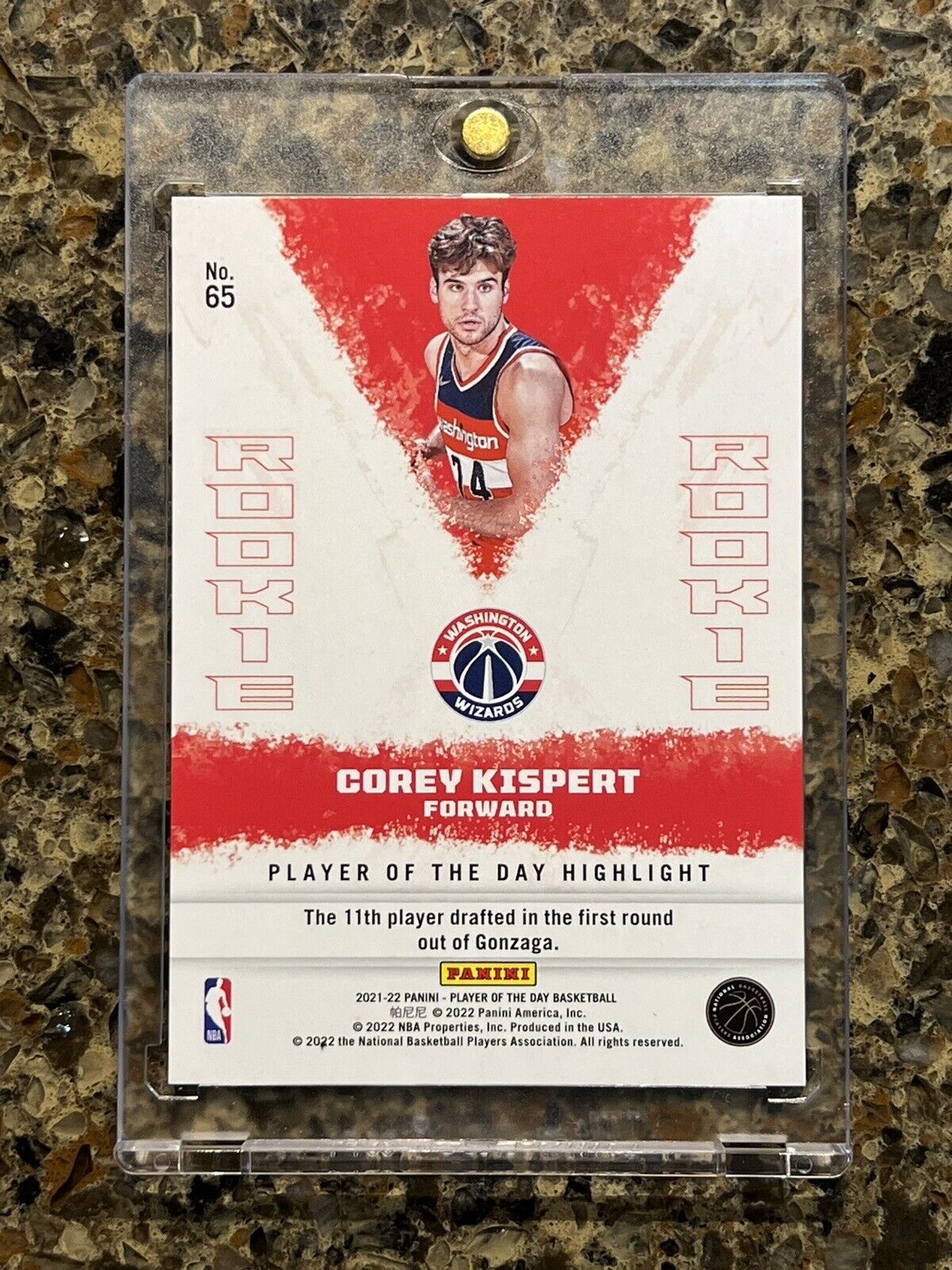 Corey Kispert RC 2021 Panini Player Of The Day KABOOM 85/99 Gem Mint Rookie SSP