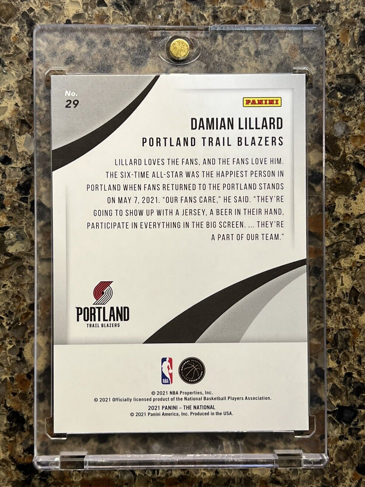 Damian Lillard 2021 Panini The National 27/50 KABOOM Explosion Rare Gem Mint SSP