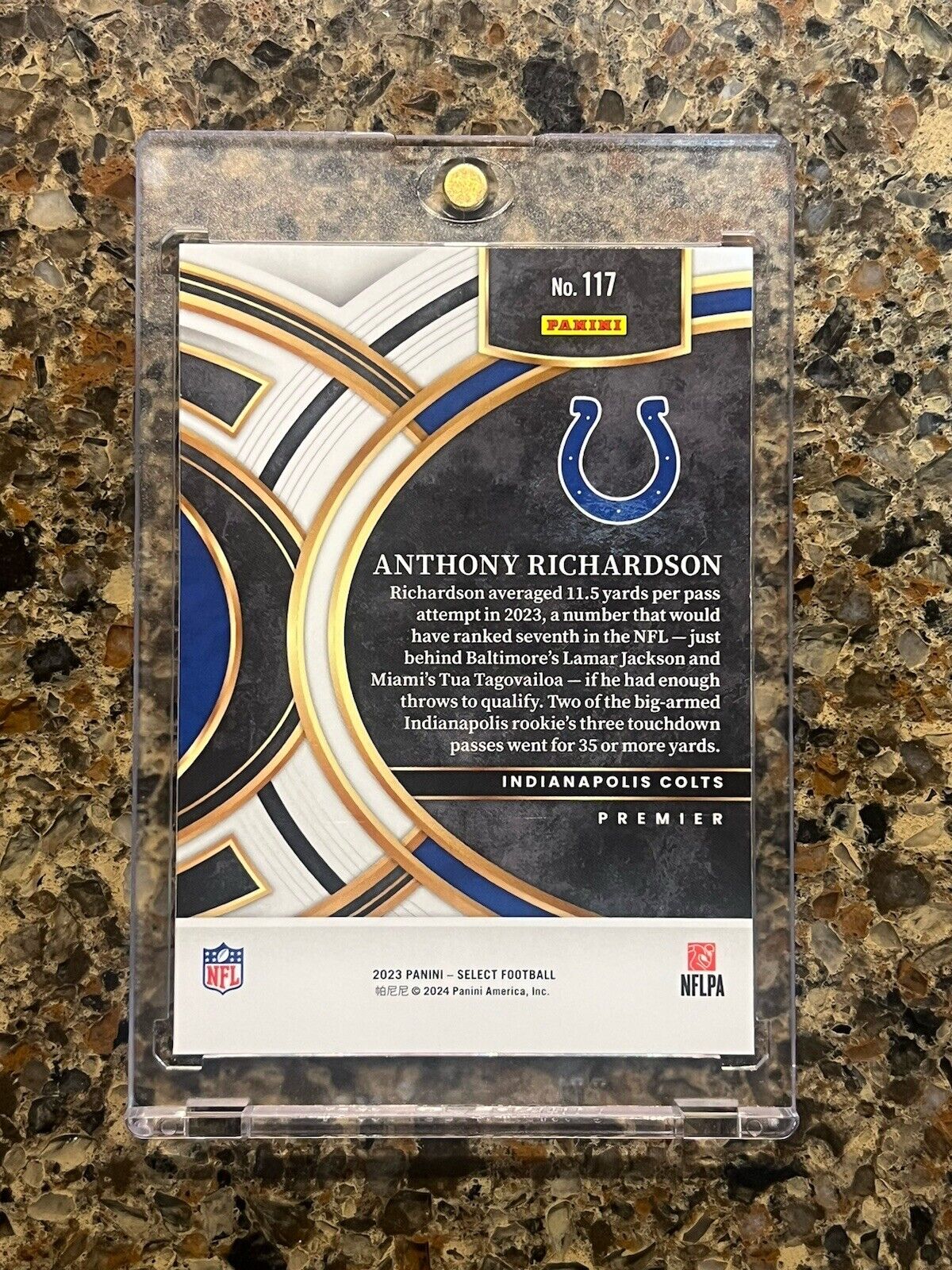 2023 Panini Select - Anthony Richardson Premier Rookie - Indianapolis Colts (RC)