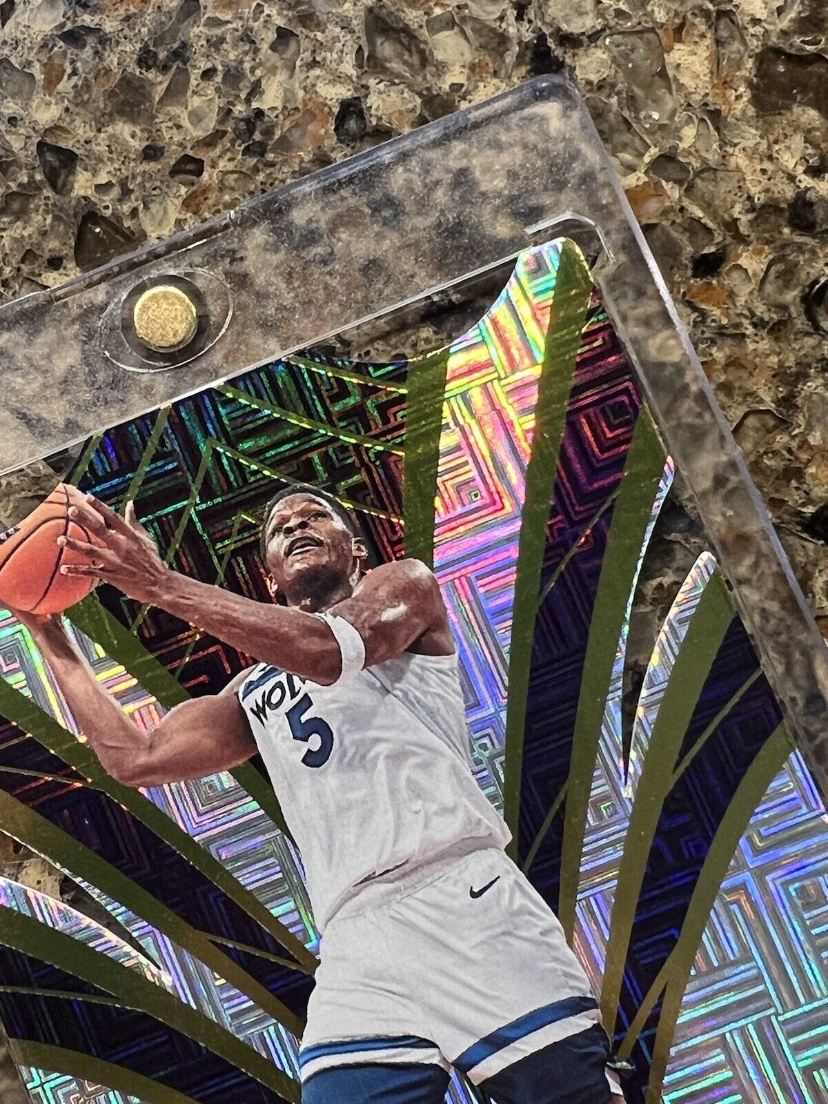 Anthony Edwards 2023-24 Panini Revolution Levels LIFTOFF! Die-Cut Mojo Refractor