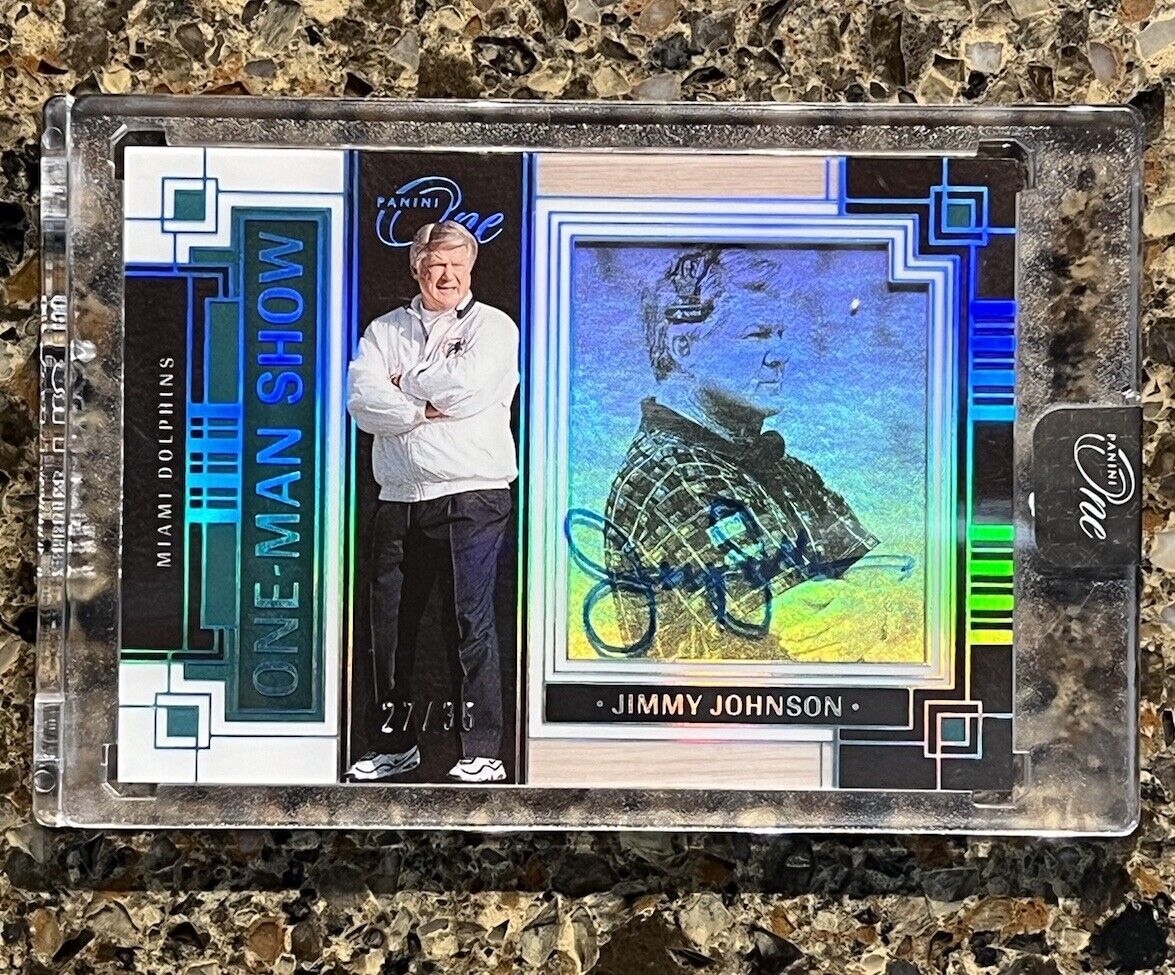 2023 Panini One Jimmy Johnson One-Man Show On-Card Autograph SSP #27/35 HOF