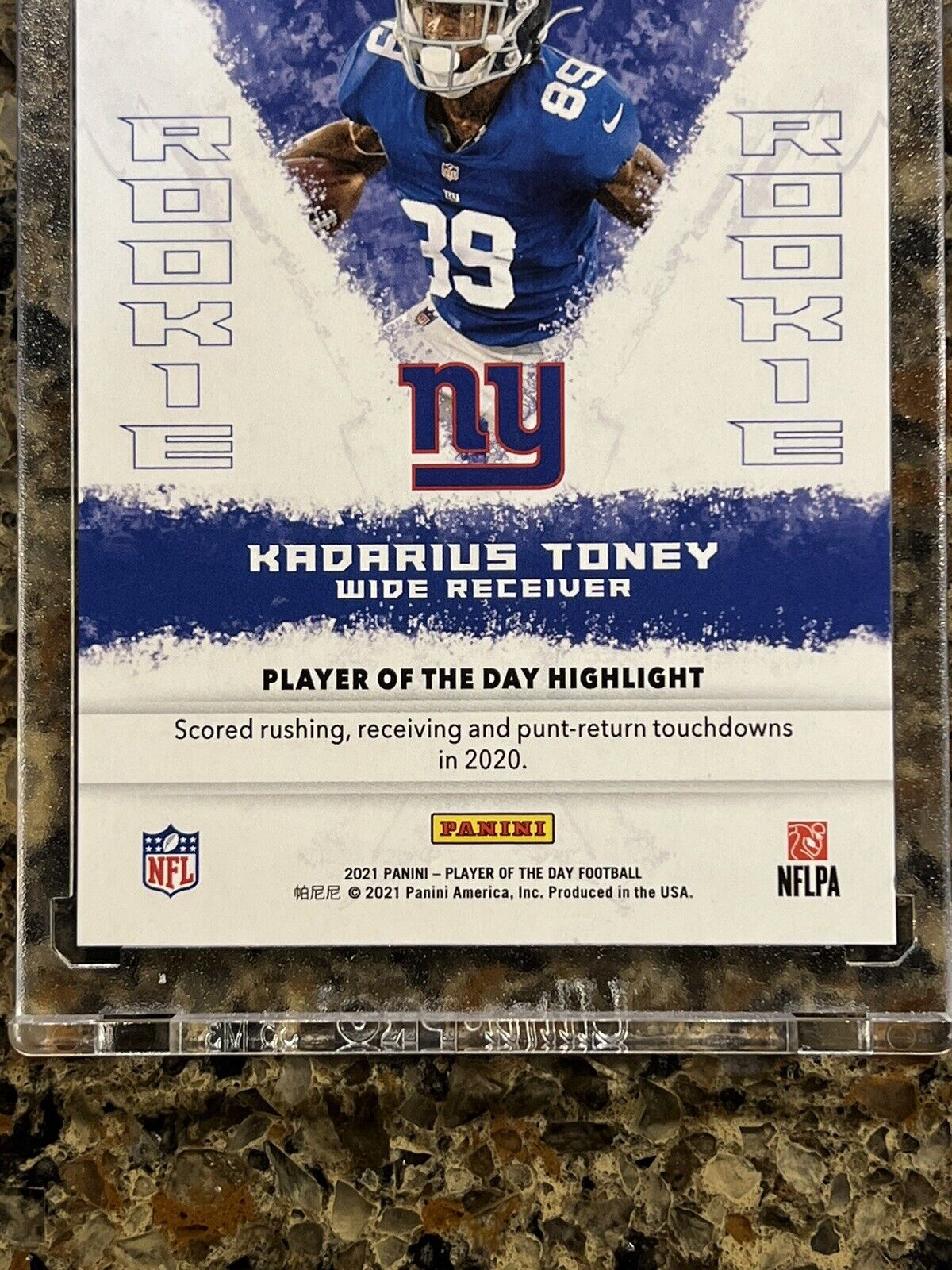 Kadarius Toney RC 2021 Panini Player of the Day KABOOM 62/99 Gem Mint Rookie SSP