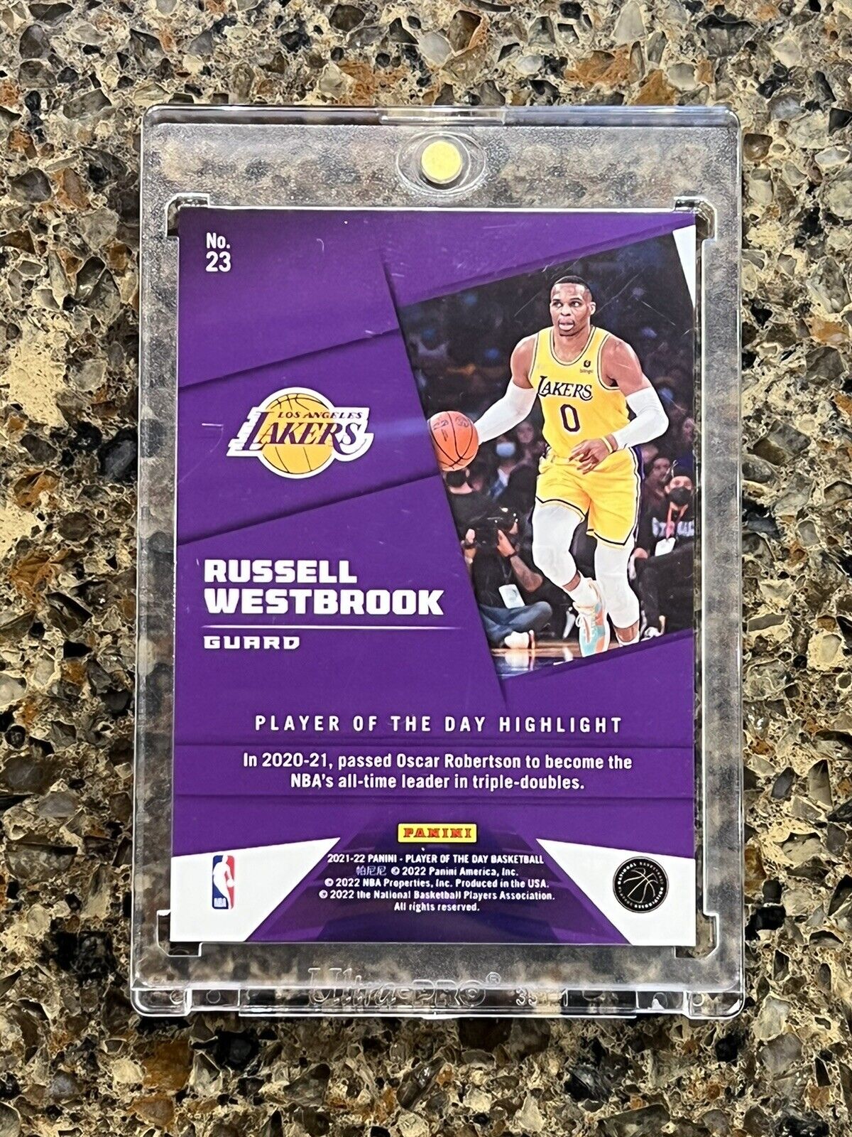 Russell Westbrook 2021-22 Panini Player of the Day KABOOM #59/99 SSP