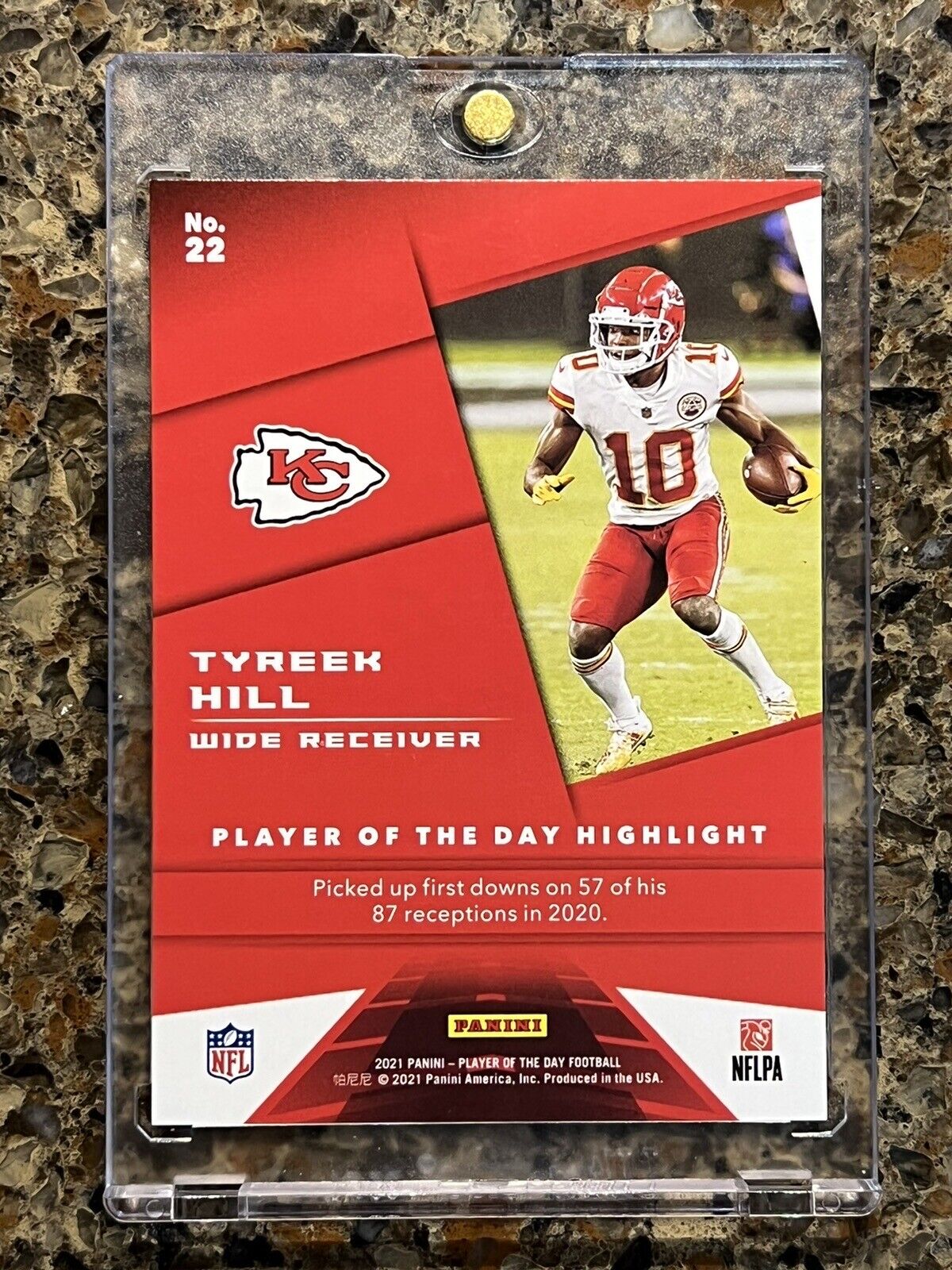 Tyreek Hill 2021 Panini Player of the Day KABOOM 36/99 SSP Super Rare Gem Mint