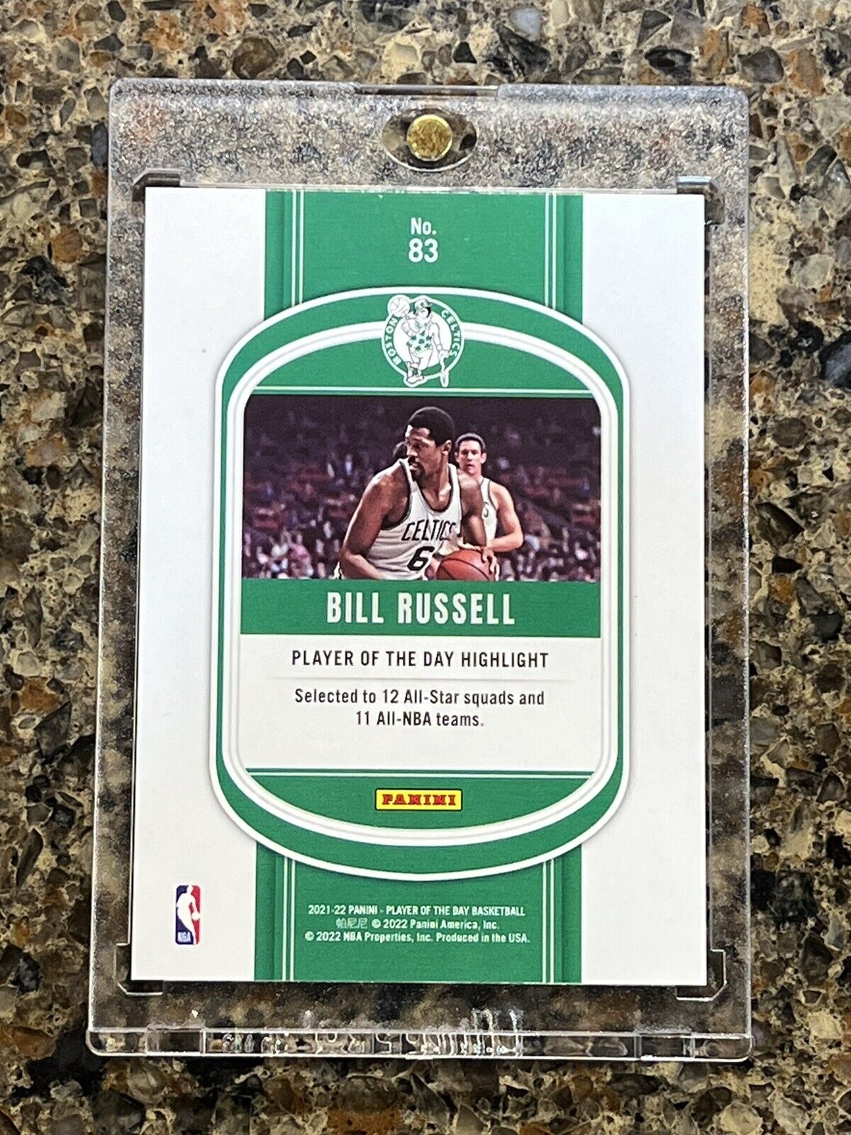 Bill Russell 2021 Panini Player of the Day HOF KABOOM 19/99 Rare Gem Mint SSP