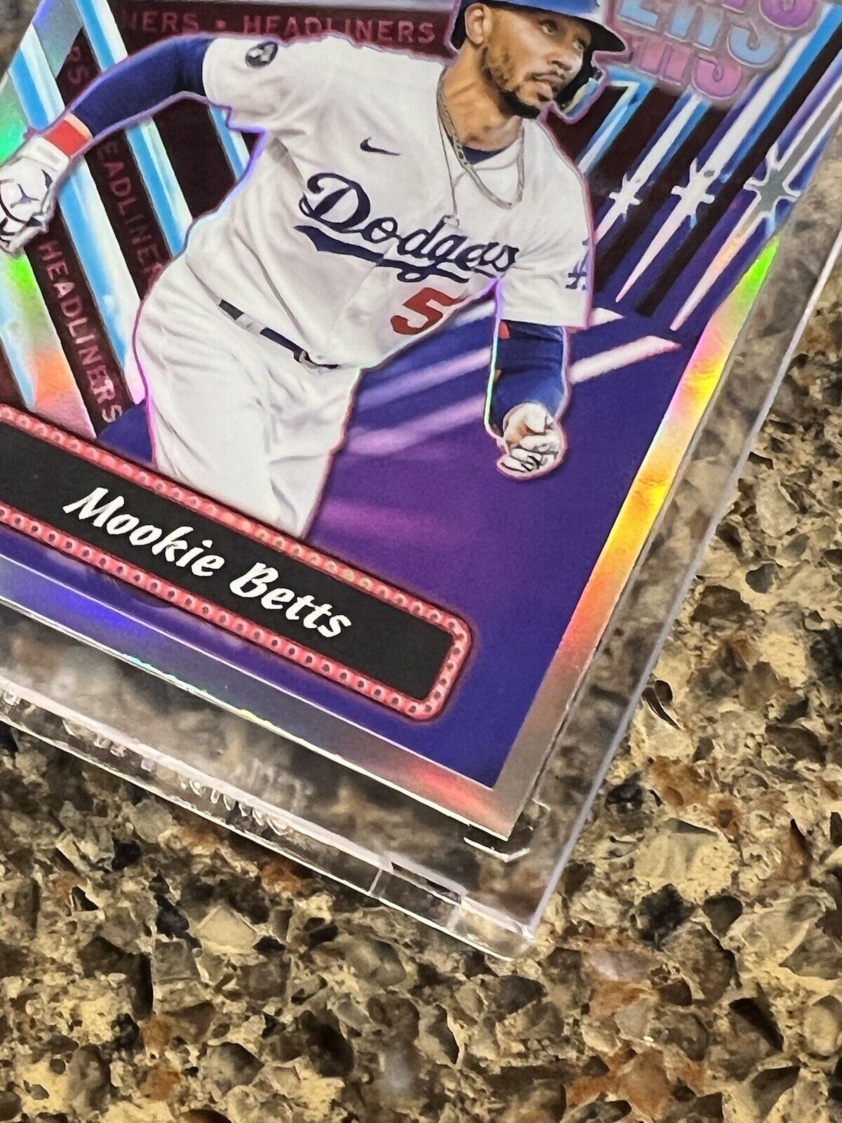 Mookie Betts 2023 Topps Finest HEADLINERS Refractor Los Angeles Dodgers Gem Mint