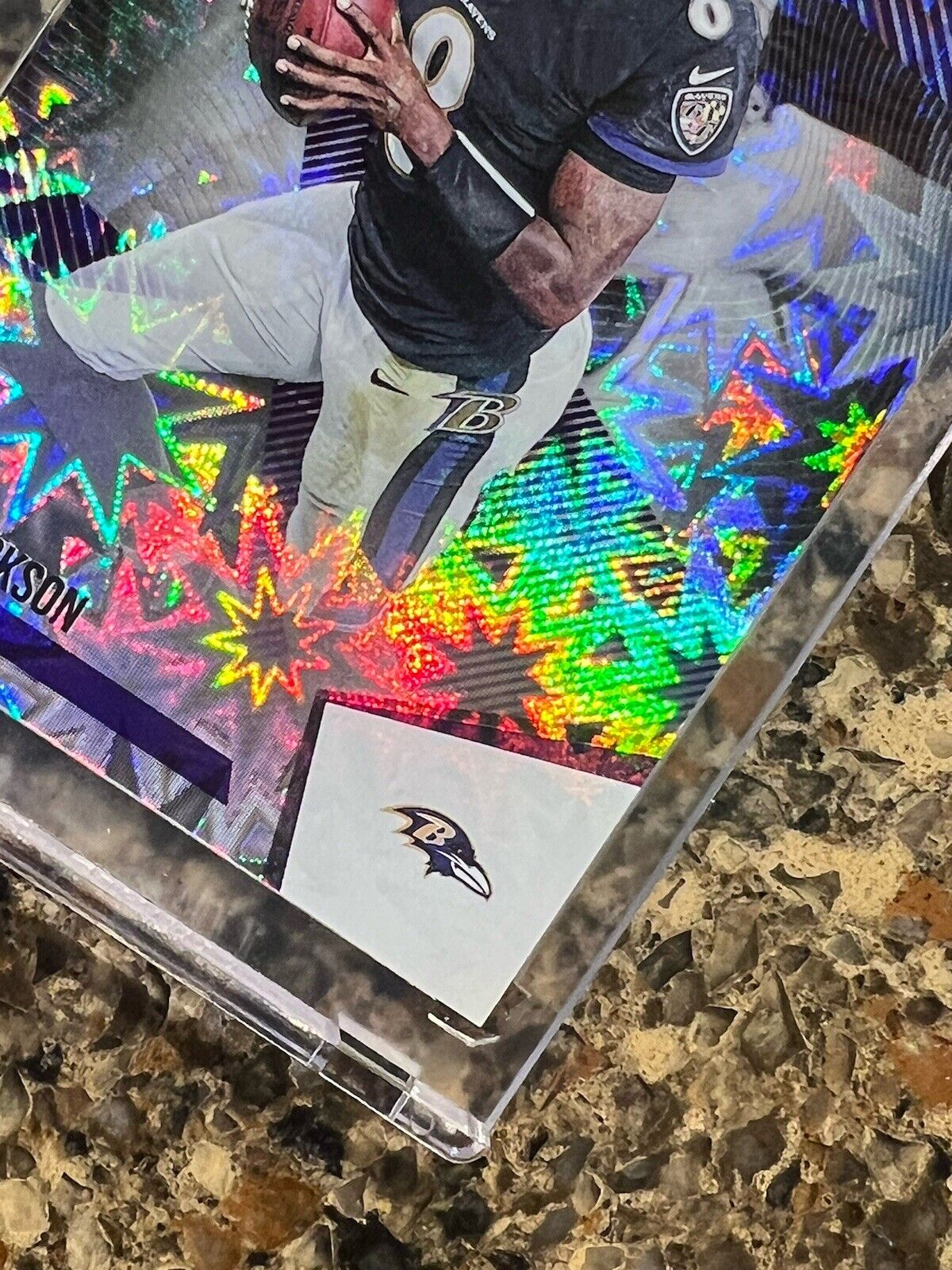 Lamar Jackson 2021 Panini THE NATIONAL #46/50 KABOOM Explosion Super Rare SSP