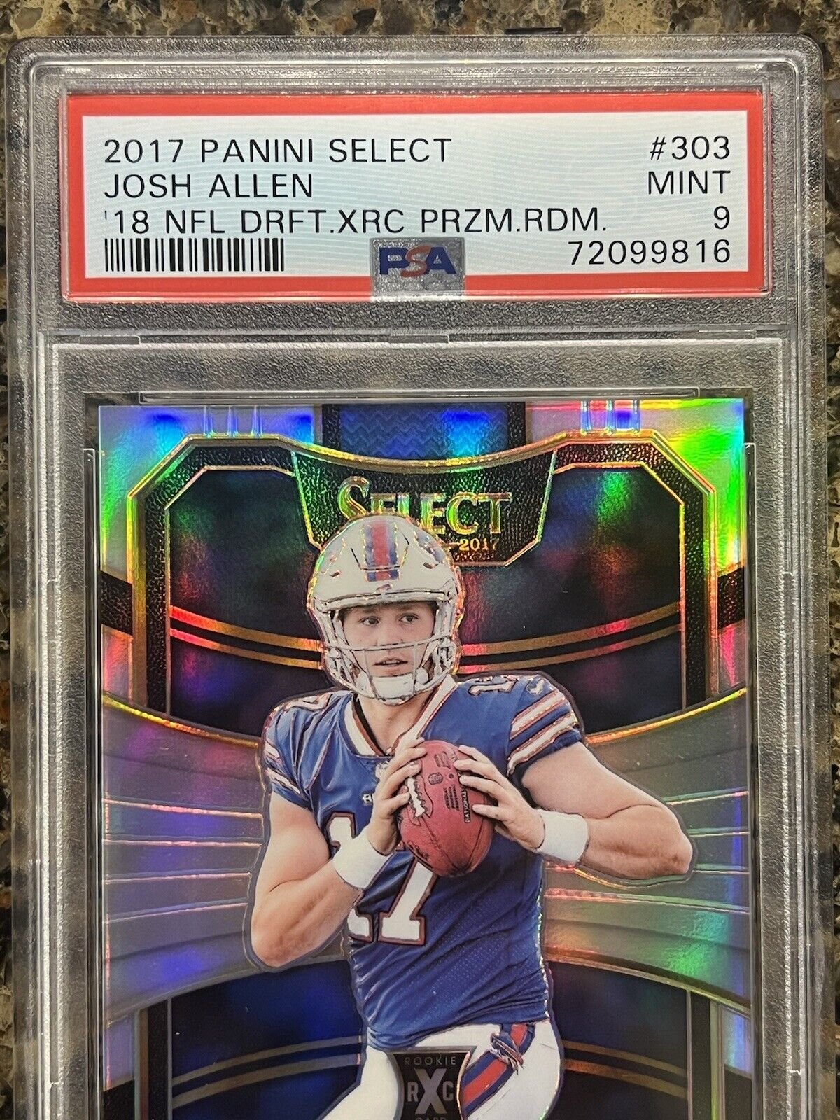 Josh Allen 2017 Panini Select '18 NFL Draft XRC Prizm Redemption MINT PSA 9 RARE