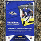 Lamar Jackson 2021 Panini Player of the Day KABOOM #74/99 Ravens Super Rare SSP