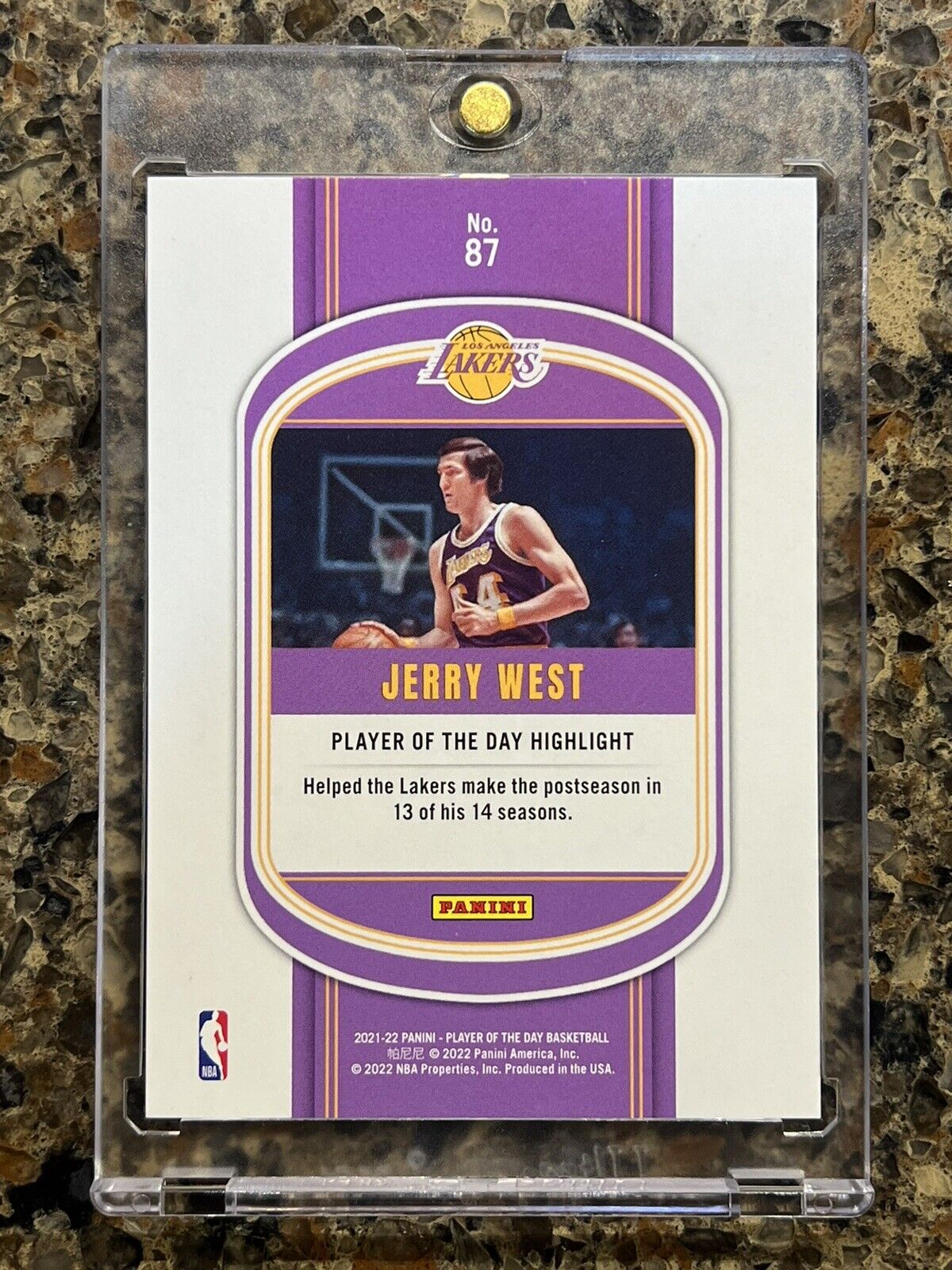 Jerry West 2021 Panini NBA Player of the Day KABOOM 67/99 HOF Rare Gem Mint SSP