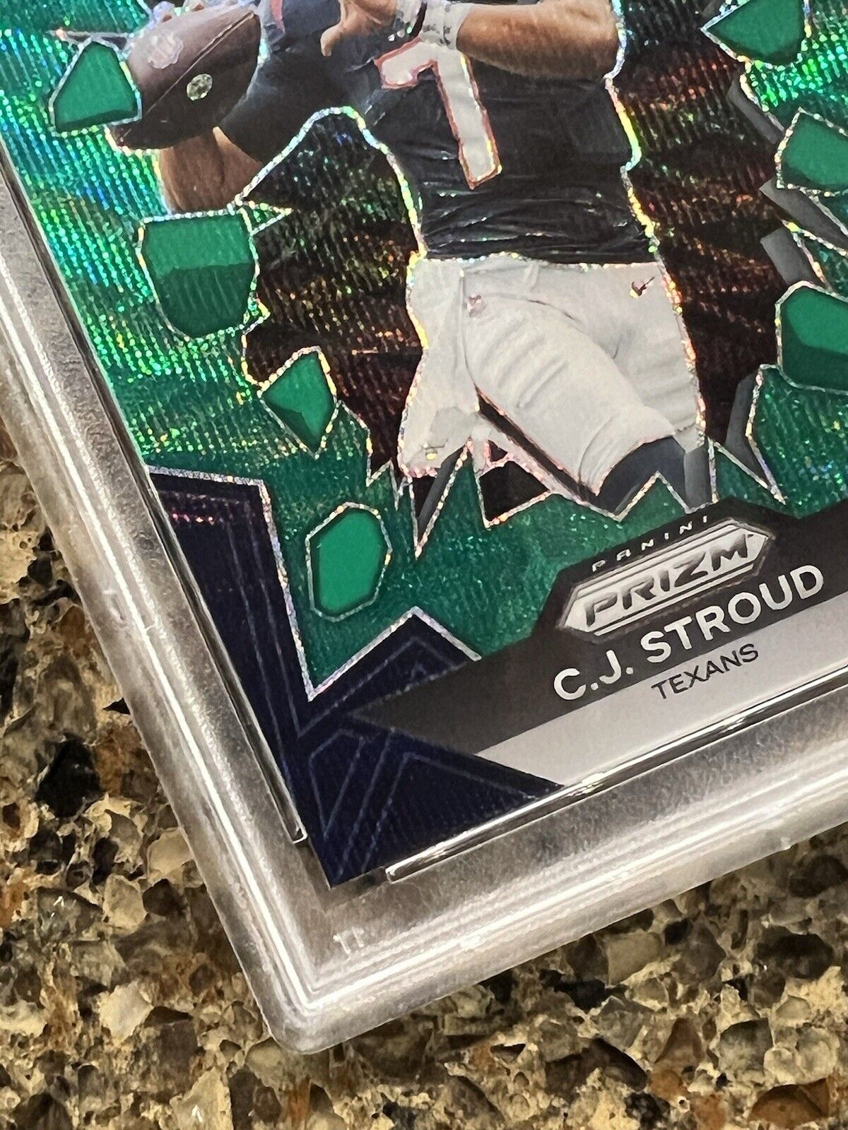 CJ Stroud RC 2023 Panini PRIZM BREAK GREEN WAVE Refractor ROOKIE Gem Mint PSA 10