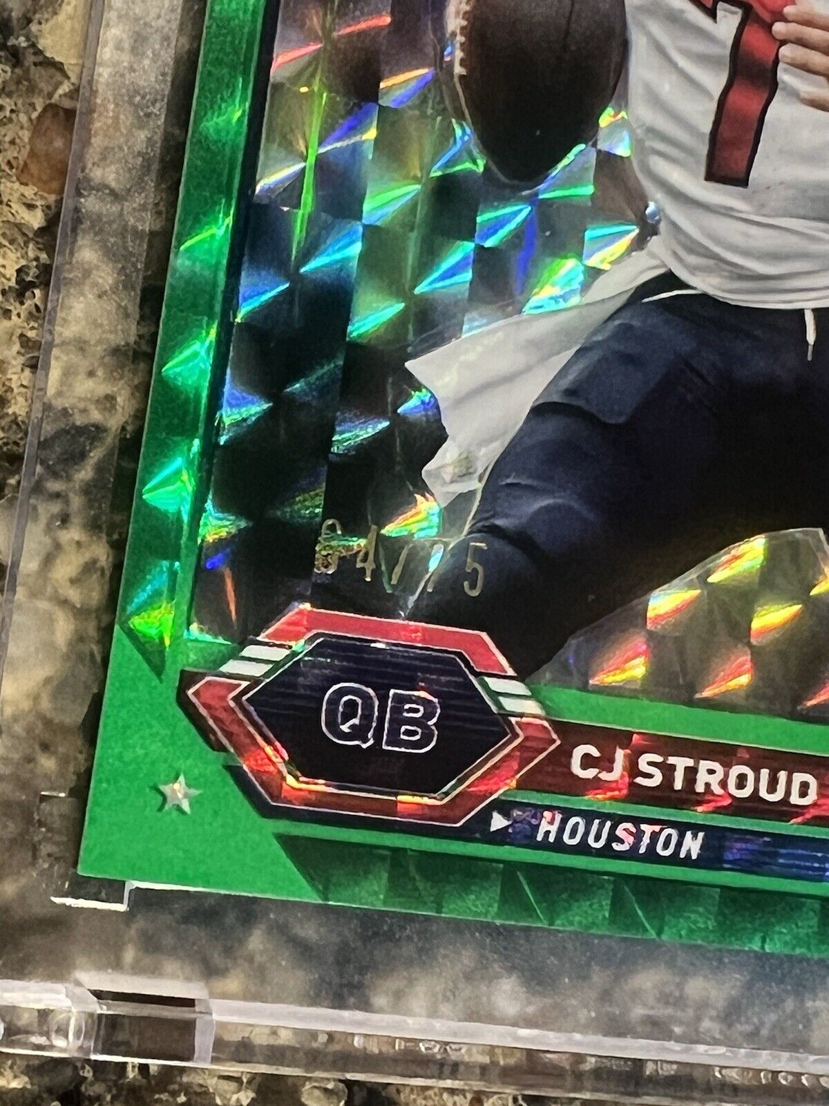 2023 Topps Chrome CJ Stroud Rookie Green Geometric Refractor #64/75 Texans (RC)