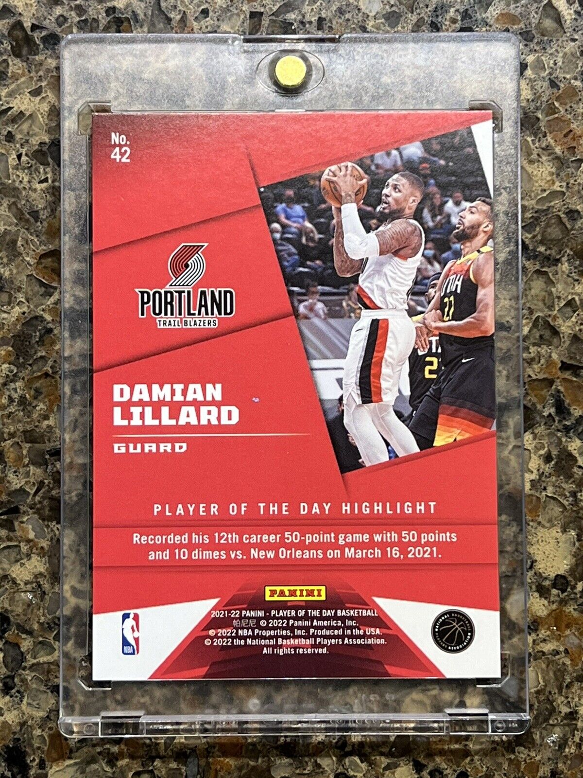 Damian Lillard 2021 Panini NBA Player of the Day KABOOM 66/99 Rare Gem Mint SSP