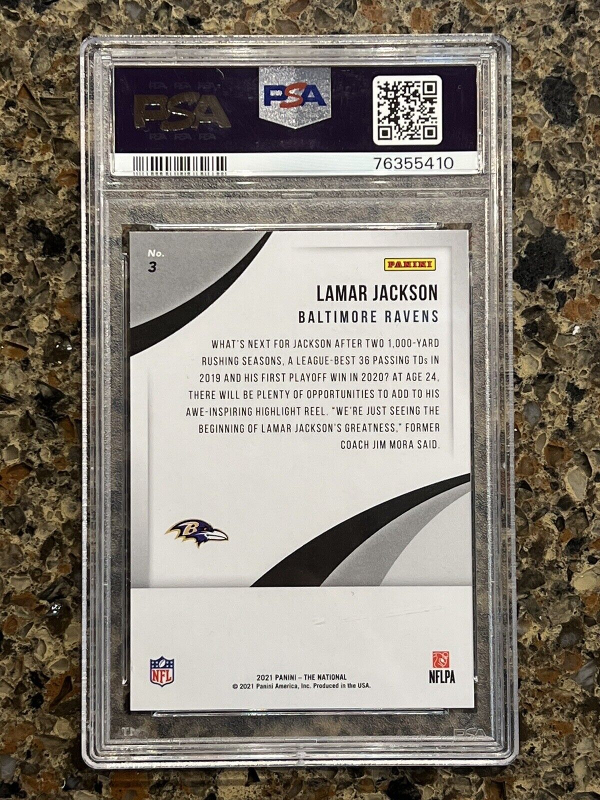 Lamar Jackson 2021 Panini The National Diskettes 09/25 RARE SSP Gem Mint PSA 10