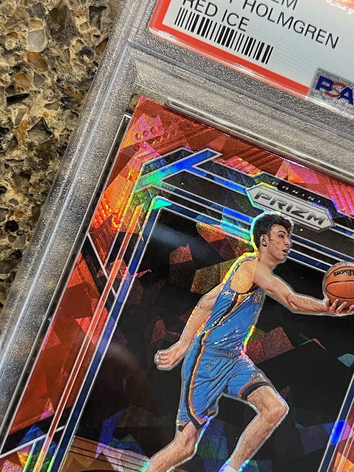 Chet Holmgren RC - 2022-23 Panini Prizm Red Ice - OKC Thunder - Gem Mint PSA 10