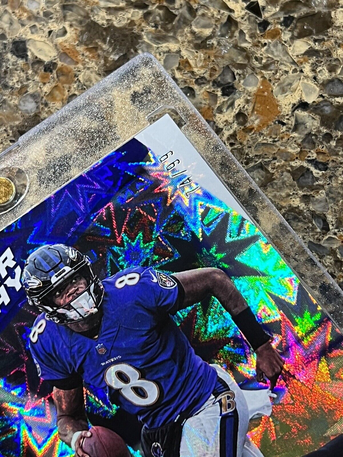 Lamar Jackson 2021 Panini Player of the Day KABOOM #74/99 Ravens Super Rare SSP