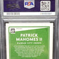 Patrick Mahomes II 2020 Panini Donruss Optic Holo Silver Prizm - Gem Mint PSA 10