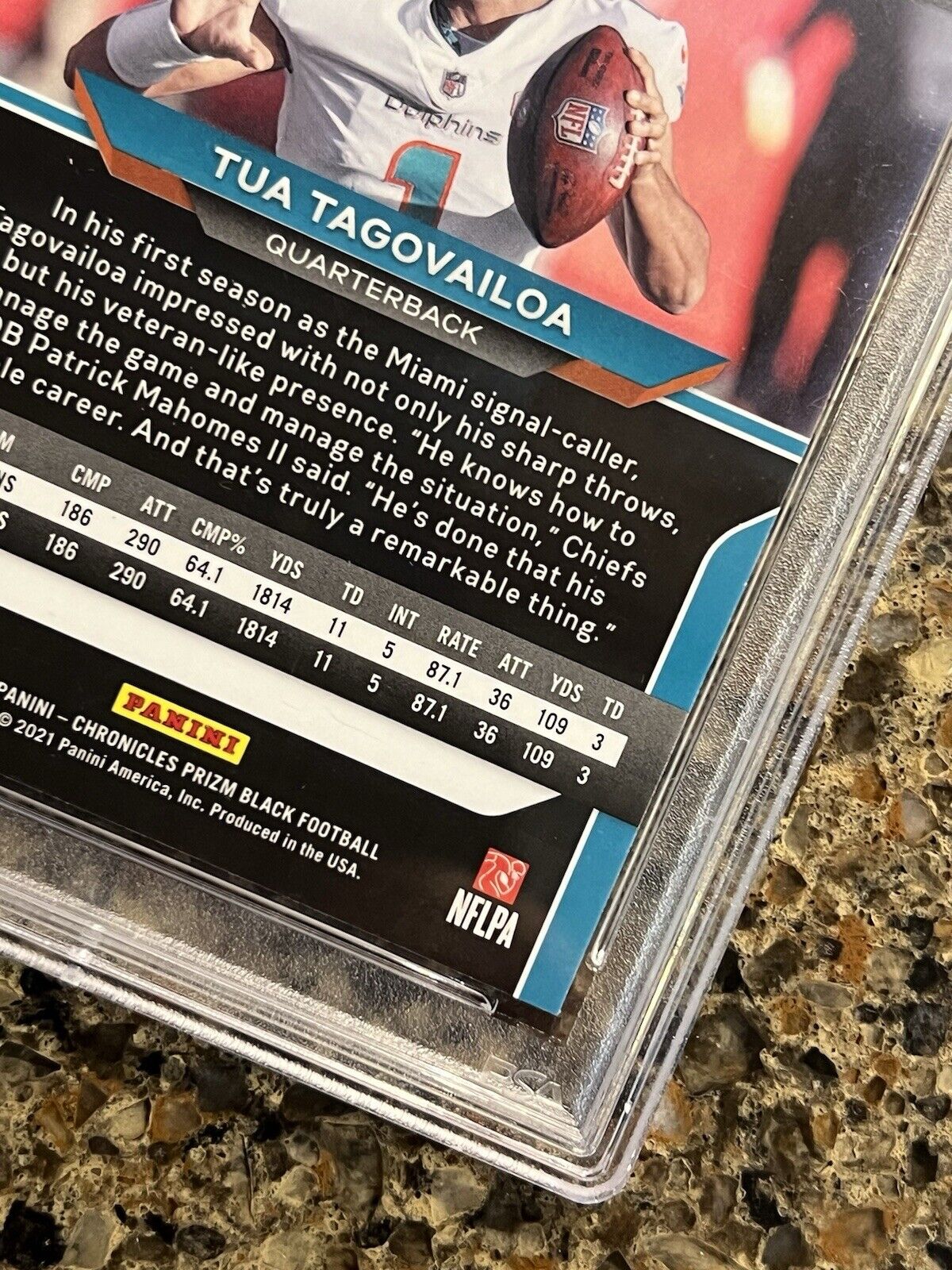 Tua Tagovailoa RC 2020 Panini Chronicles Prizm Black Silver Gem Mint PSA 10