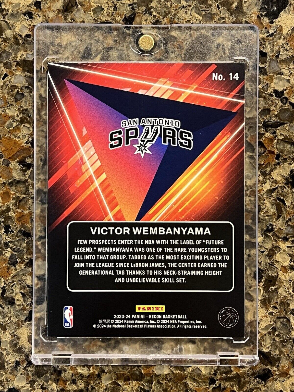 Victor Wembanyama RC 2023-24 Panini Recon Basketball FUTURE LEGENDS Rookie Card