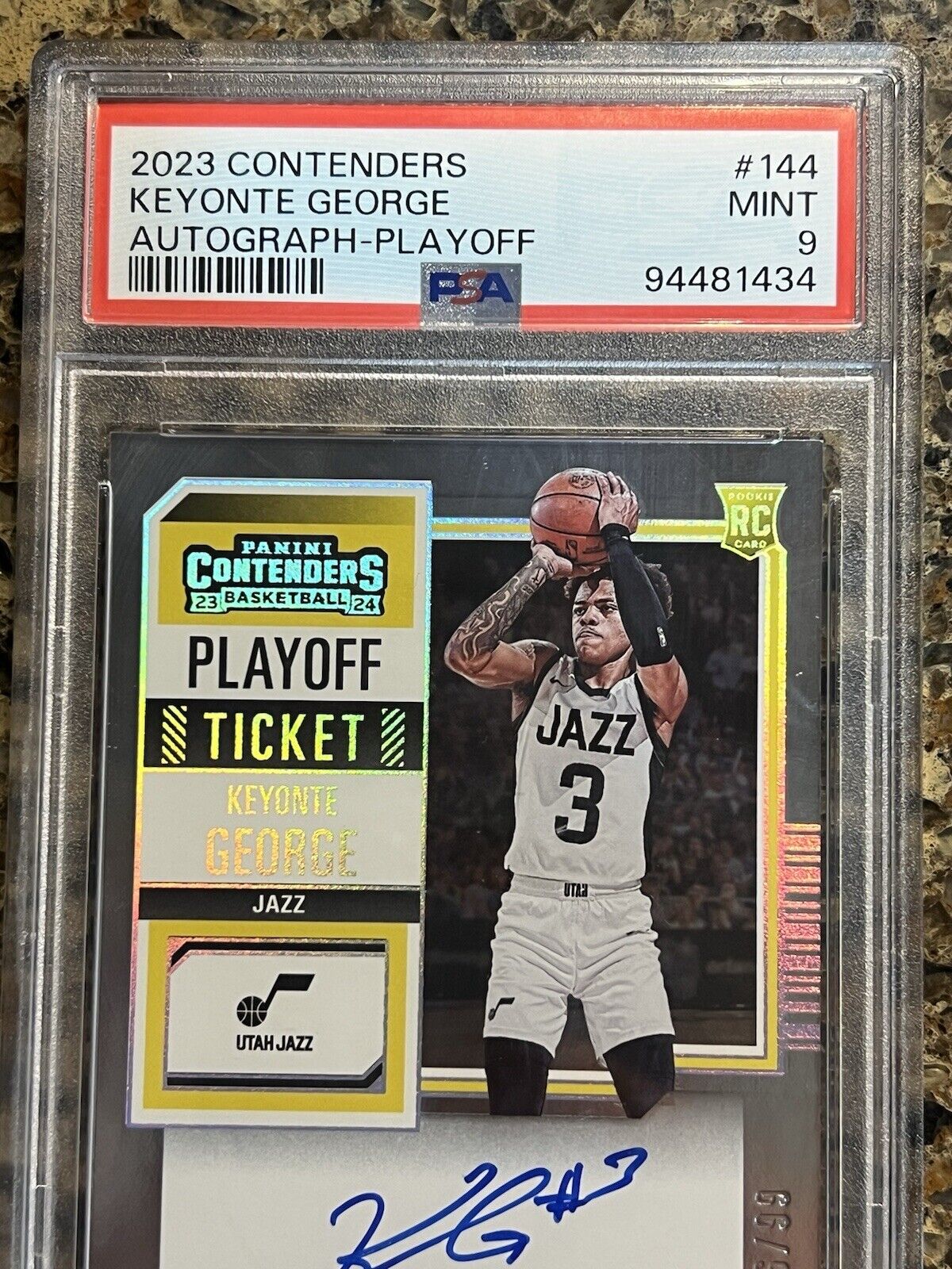 KEYONTE GEORGE 2023-24 Panini Contenders Playoff Ticket Autograph ON-CARD #66/99