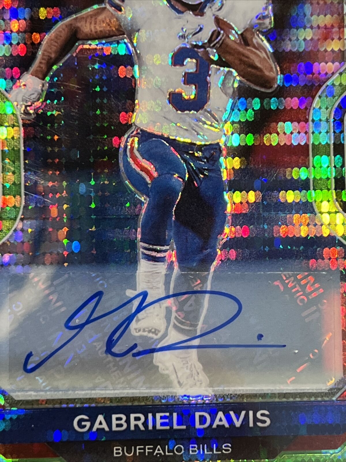 Gabriel Davis RC 2020 Panini Prizm Green Pulsar Prizm Buffalo Bills Rookie Auto