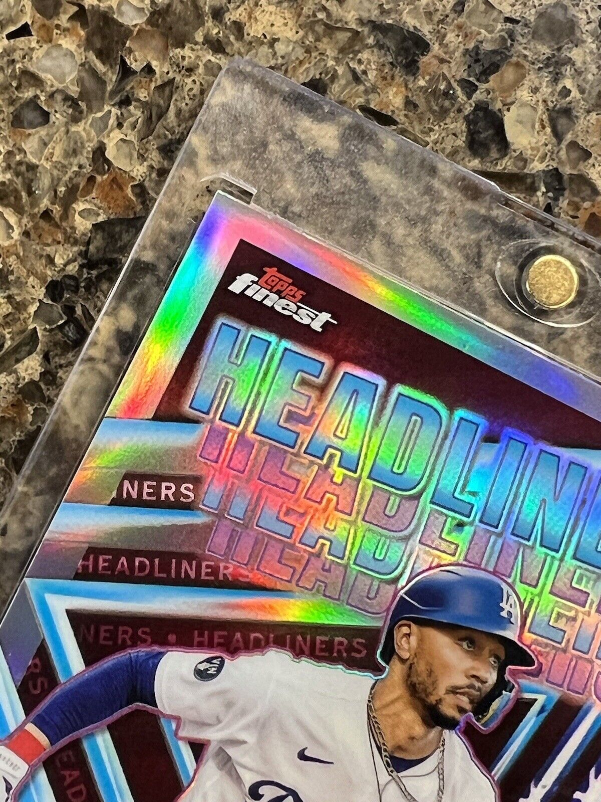 Mookie Betts 2023 Topps Finest HEADLINERS Refractor Los Angeles Dodgers Gem Mint