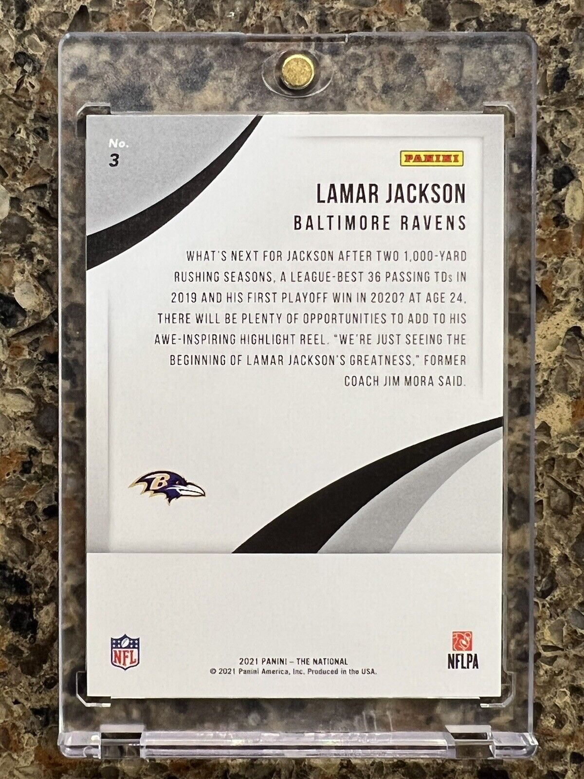 Lamar Jackson 2021 Panini The National DISKETTES #06/25 Ravens Super Rare SSP