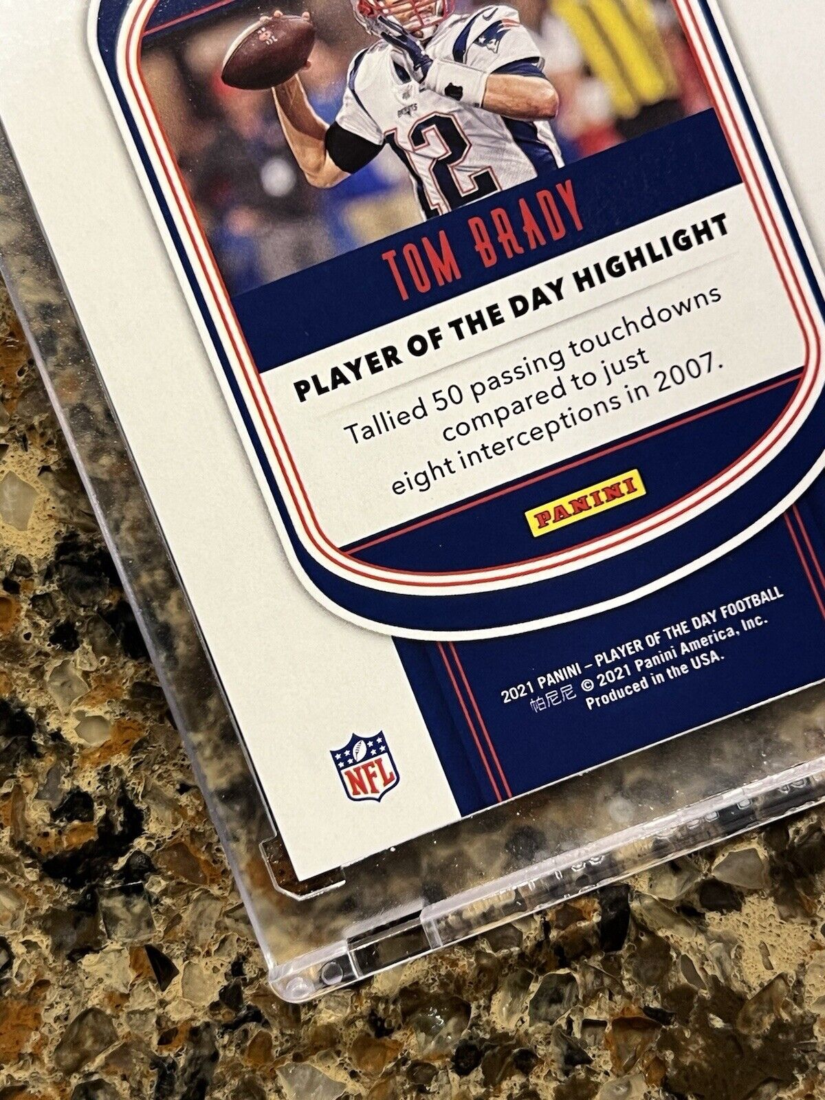 Tom Brady 2021 Panini Player of the Day Football KABOOM #05/99 SSP Patriots HOF