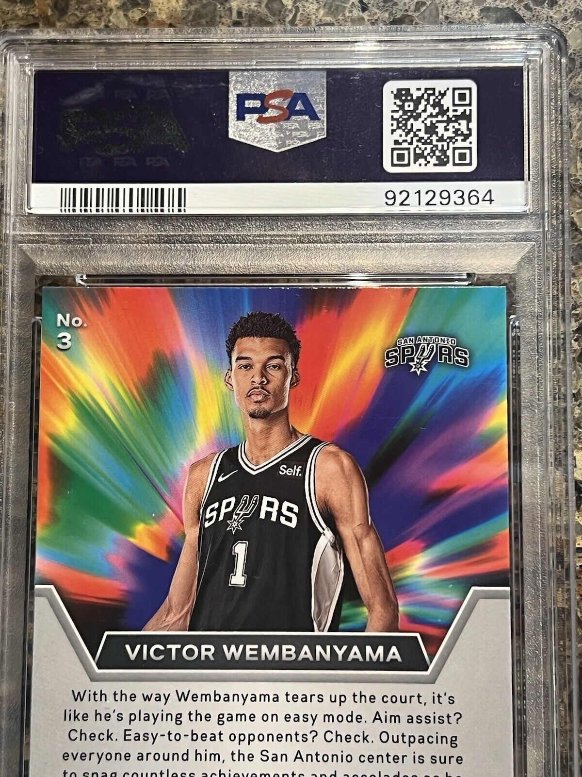 Victor Wembanyama RC 2023-24 Panini Prizm Instant Impact Rookie GEM MINT PSA 10