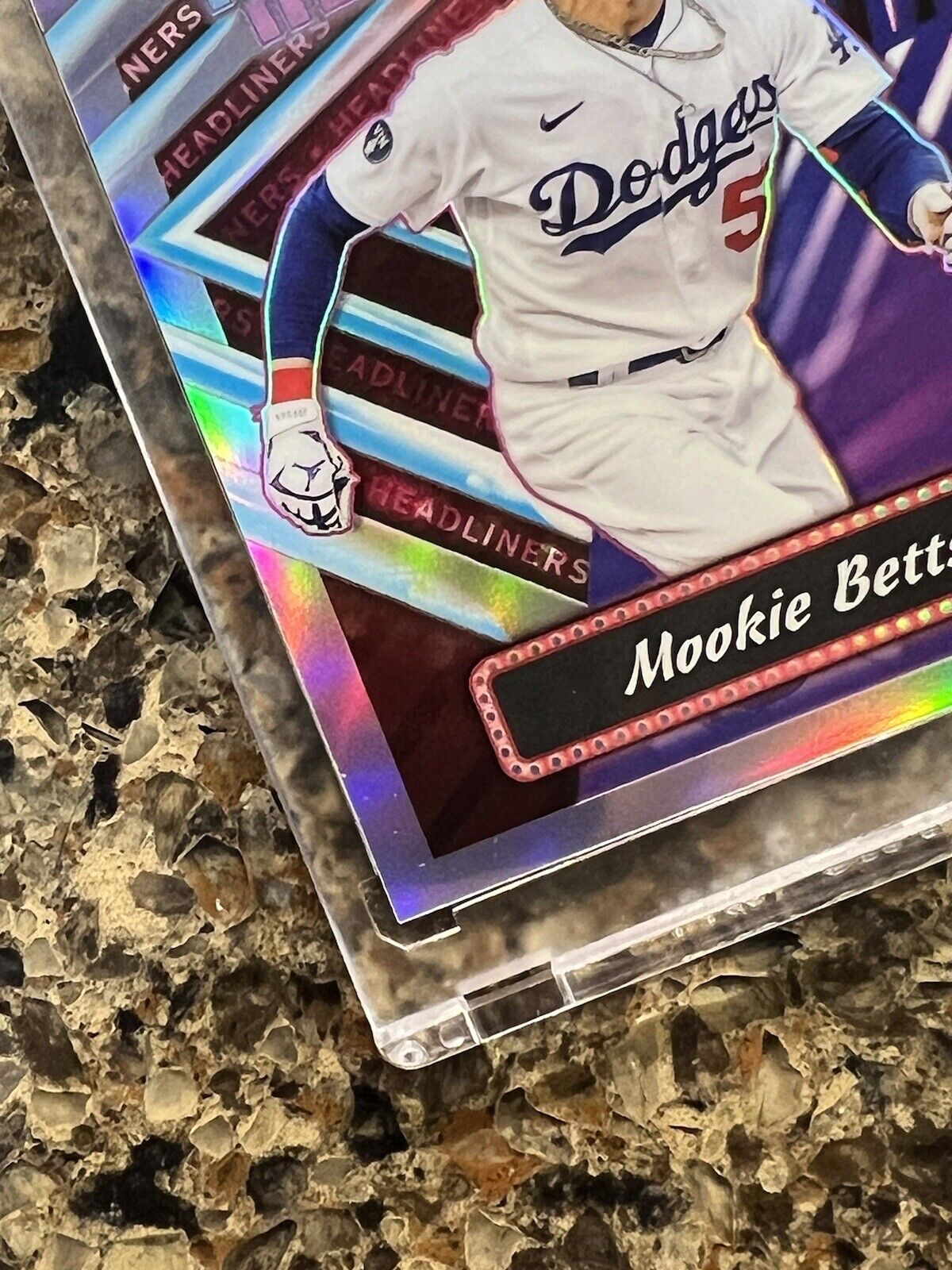 Mookie Betts 2023 Topps Finest HEADLINERS Refractor Los Angeles Dodgers Gem Mint