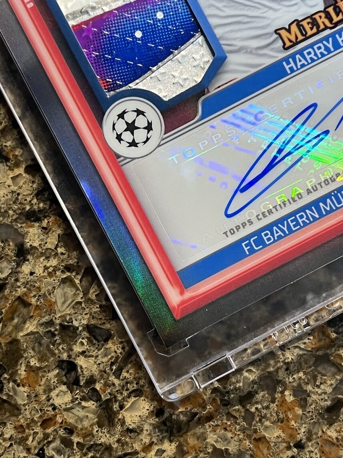 Harry Kane 2023-24 Topps Merlin UEFA Champions League Match Ball Signature AUTO