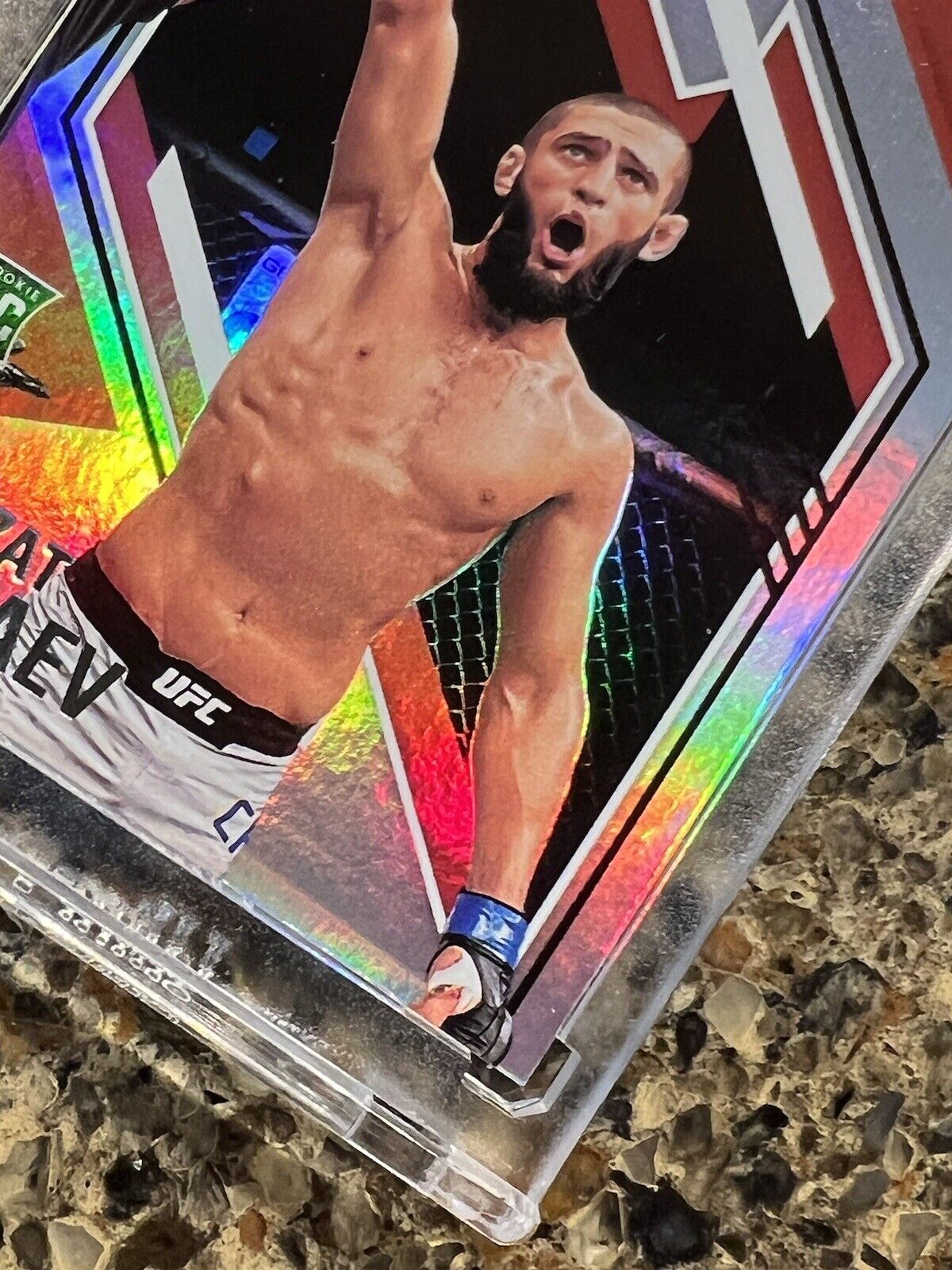 Khamzat Chimaev RC 2021 Panini Chronicles Elite UFC Refractor - Gem Mint Rookie