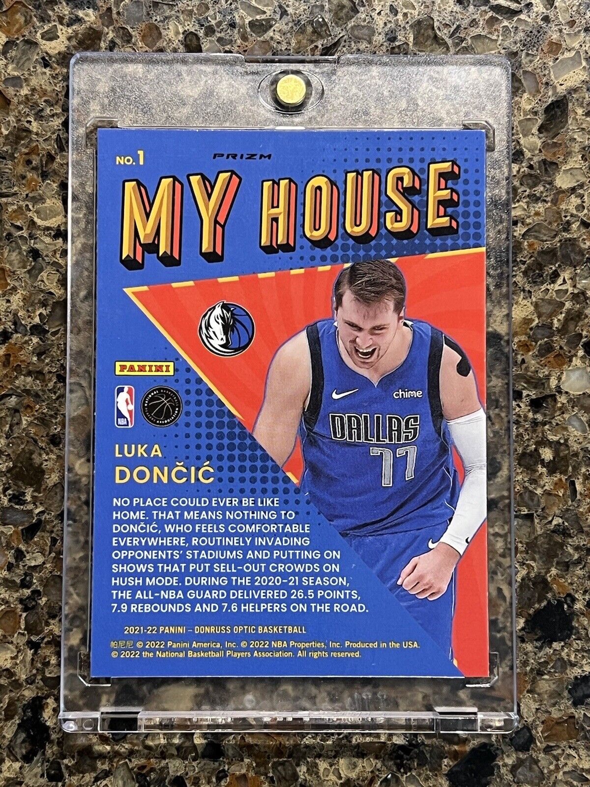 Luka Doncic 2021-22 Panini Donruss Optic MY HOUSE Prizm Holo Refractor Gem Mint