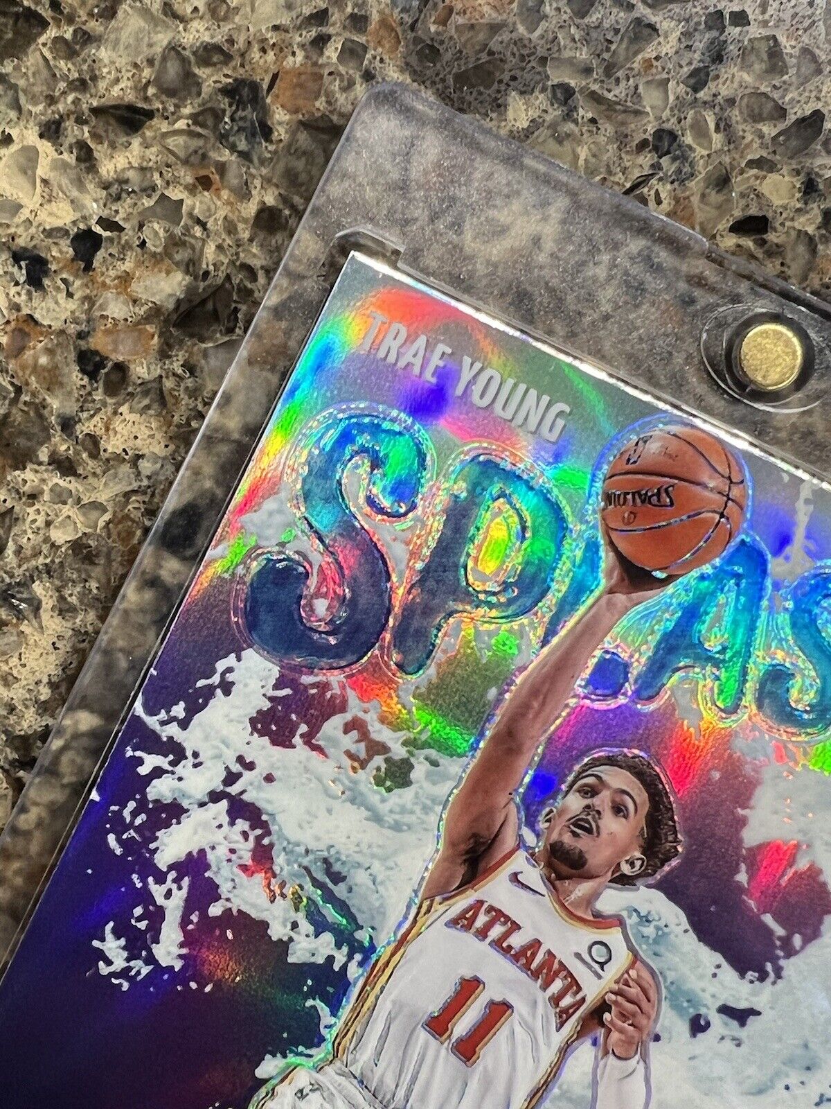 Trae Young 2021-22 Panini Donruss Optic Basketball SPLASH! Prizm Holo Gem Mint