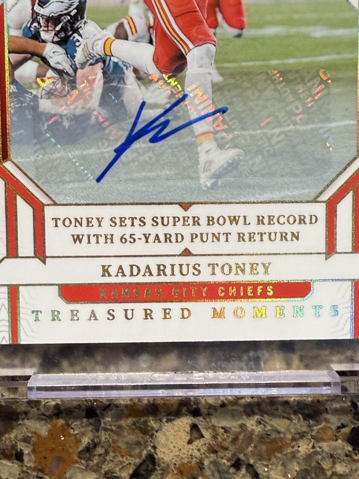 Kadarius Toney 2023 Panini National Treasures TREASURED MOMENTS GOLD #02/10 AUTO