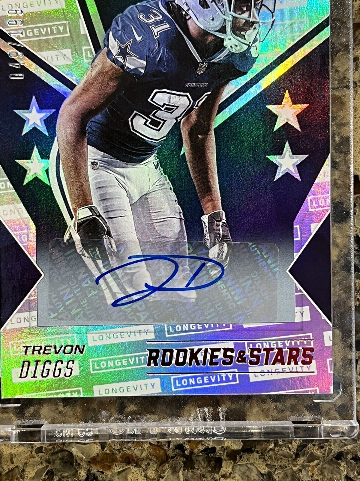 Trevon Diggs RC 2020 Panini Rookies & Stars Refractor 049/199 AUTO Rare Gem Mint