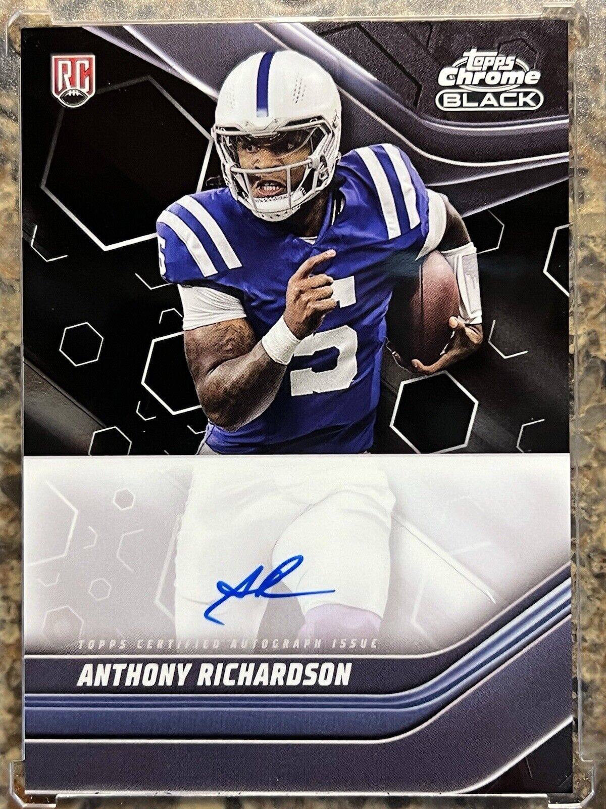 Anthony Richardson RC 2023-24 Topps Chrome Black Autograph ON CARD ROOKIE AUTO!!