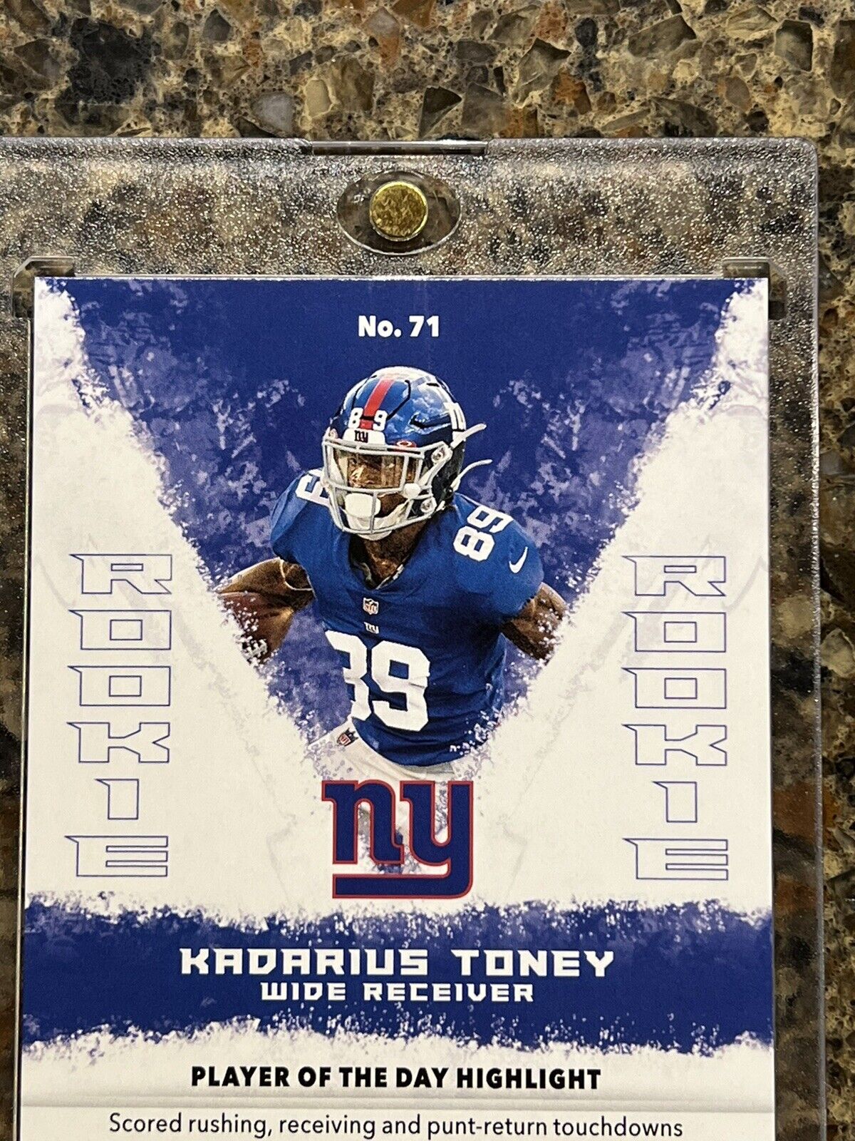 Kadarius Toney RC 2021 Panini Player of the Day KABOOM 62/99 Gem Mint Rookie SSP