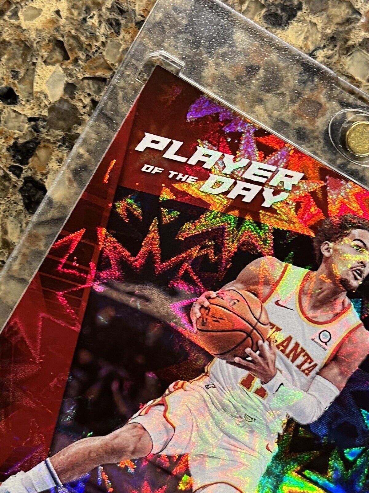 Trae Young 2021-22 Panini Player of the Day Basketball KABOOM #13/99 SSP Rare 🚀