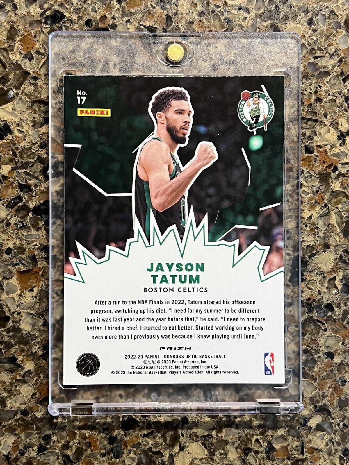 Jayson Tatum 2022-23 Panini Donruss Optic MY HOUSE Purple Prizm Rare Gem Mint