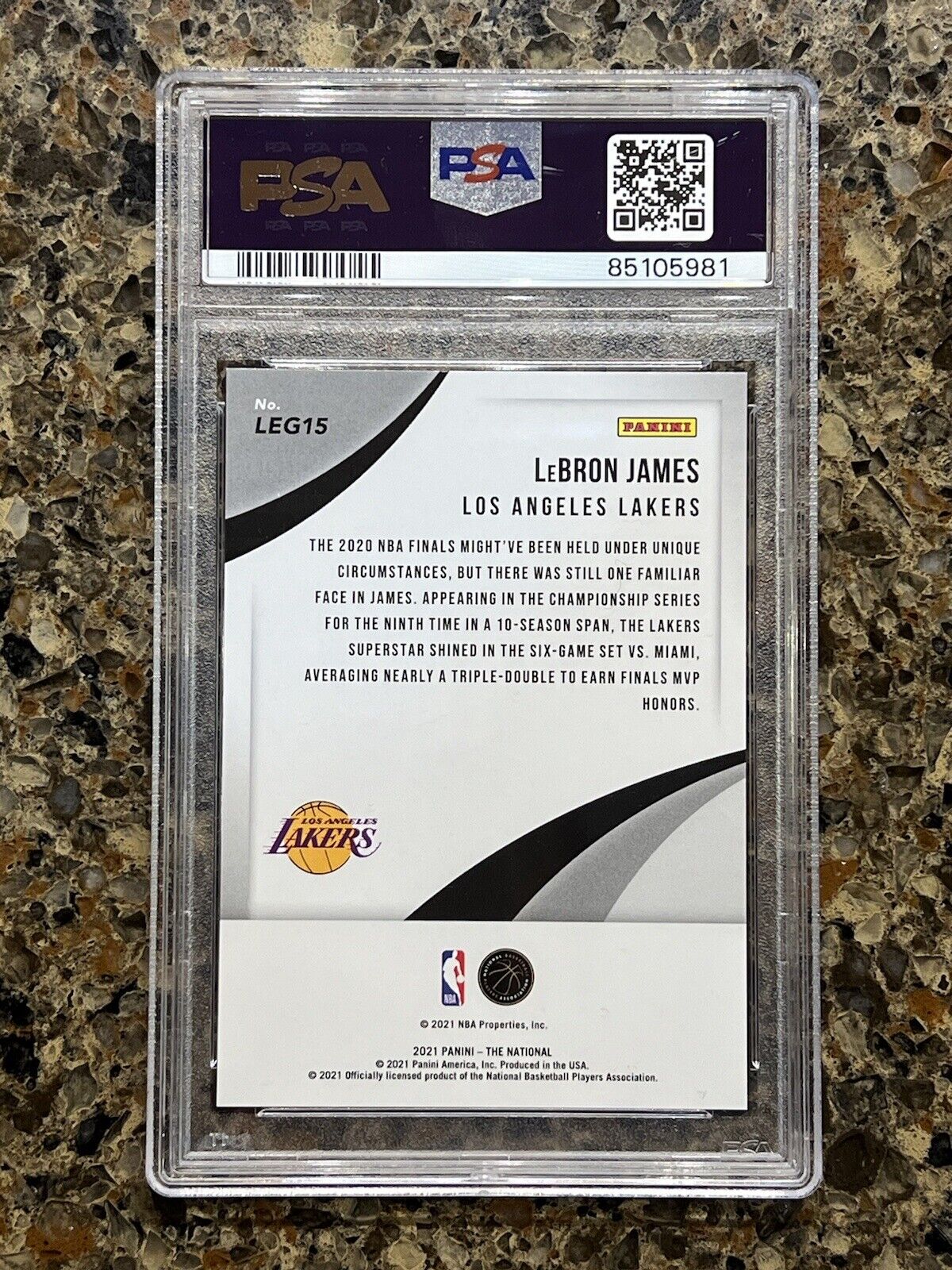 LeBron James 2021 Panini The National LEGENDS DISKETTES 22/25 SP Gem Mint PSA 10